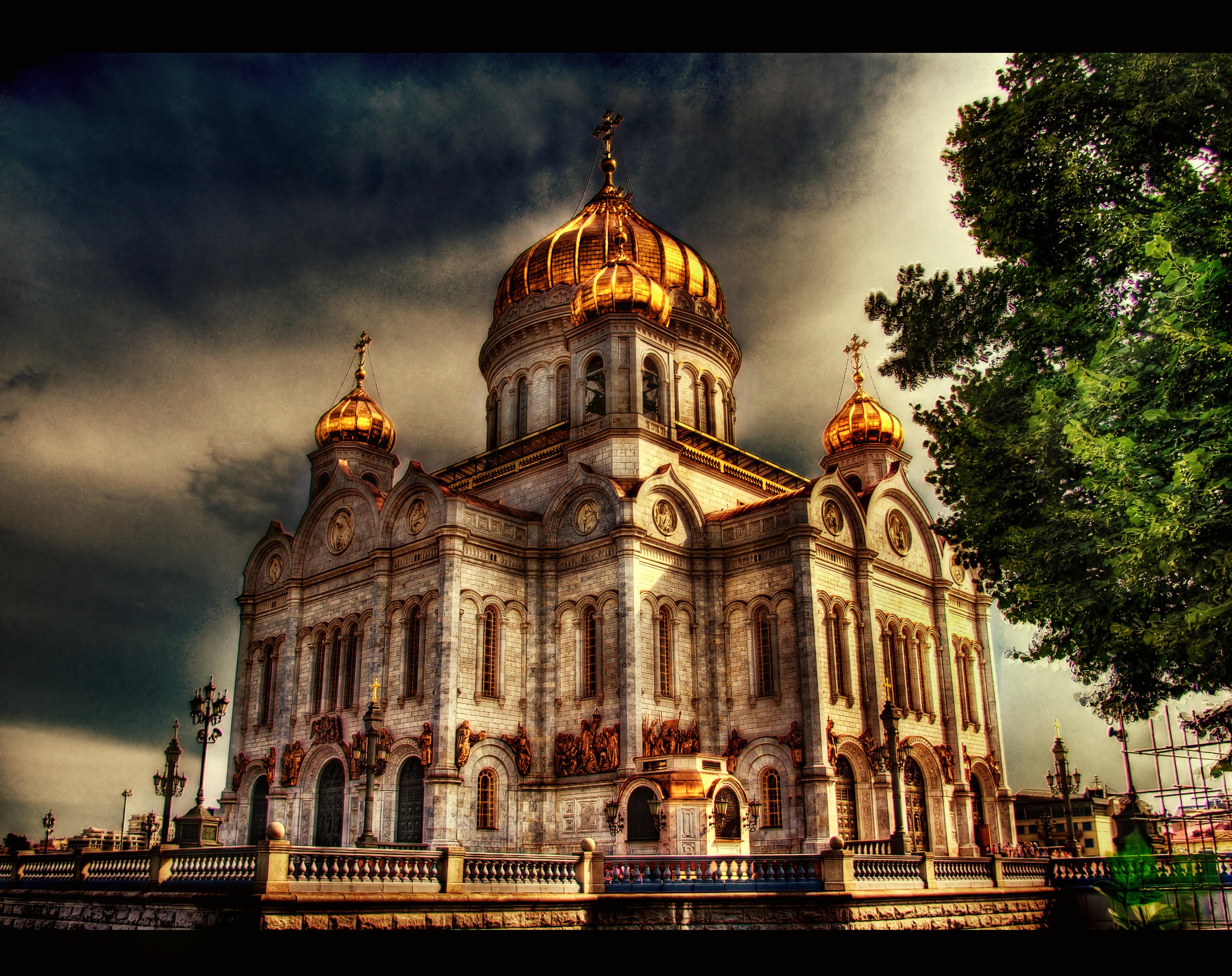 architecture, churches, Moscow, HDR photography wallpaper