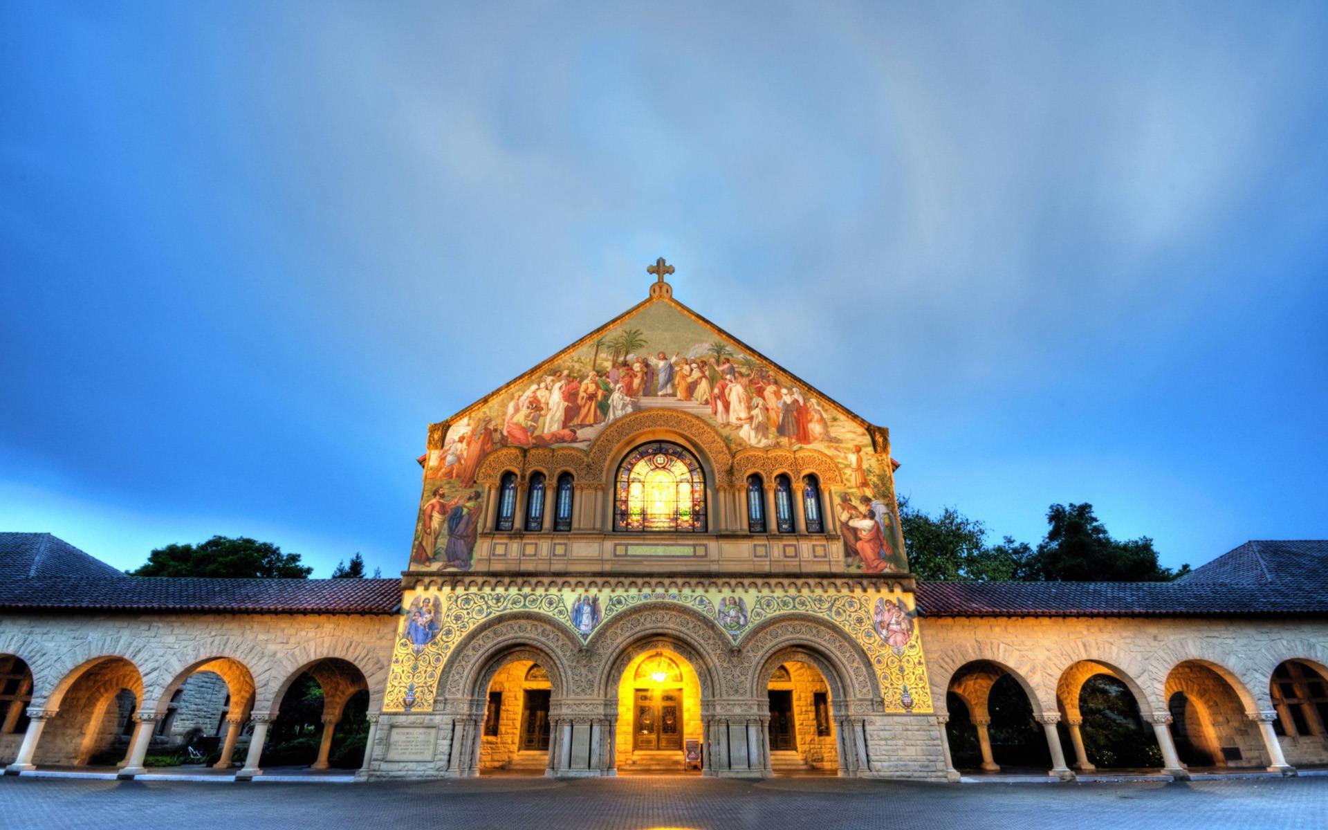 Grand church city wallpaper