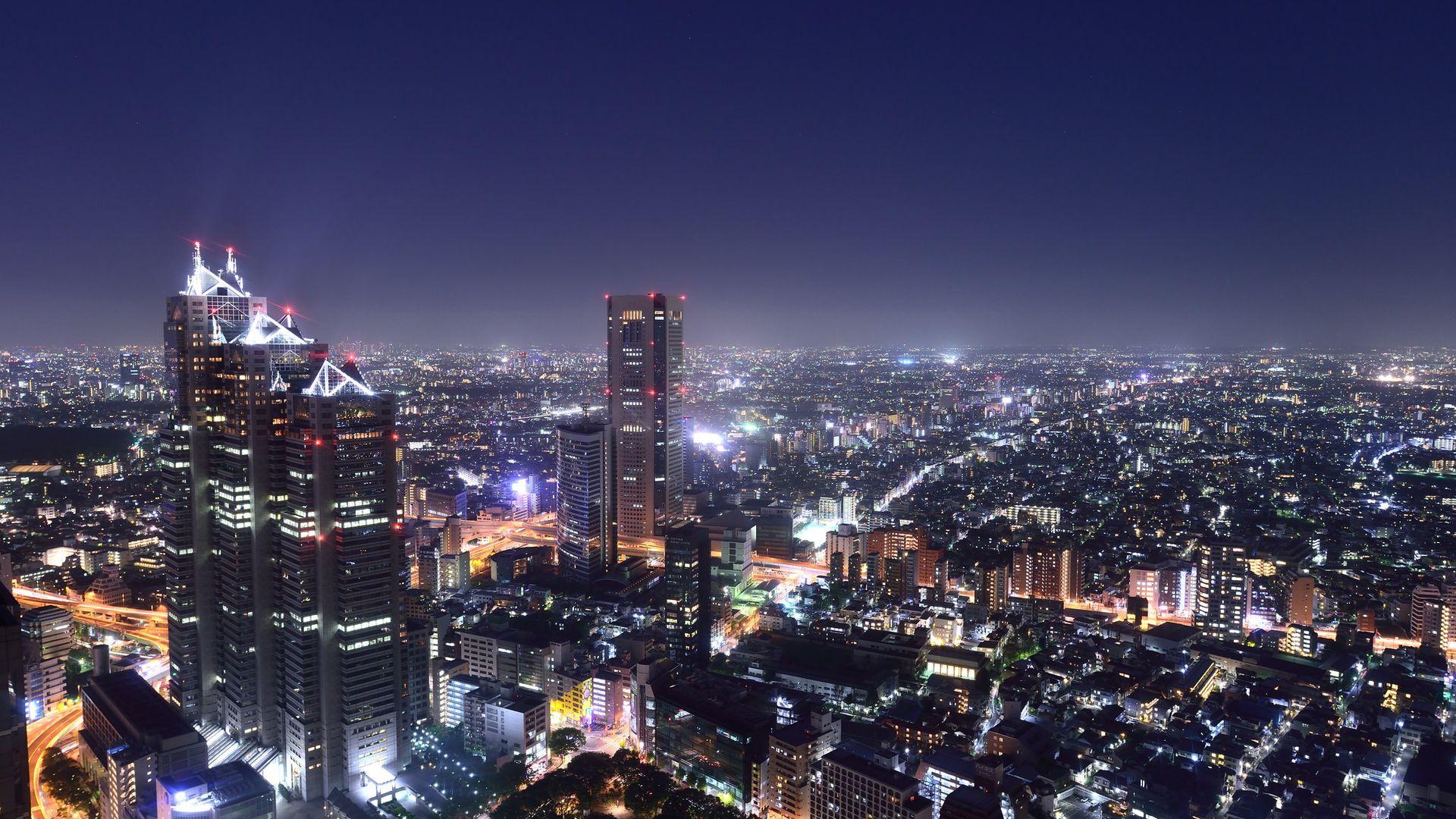 Night City View Tokyo Wallpaper