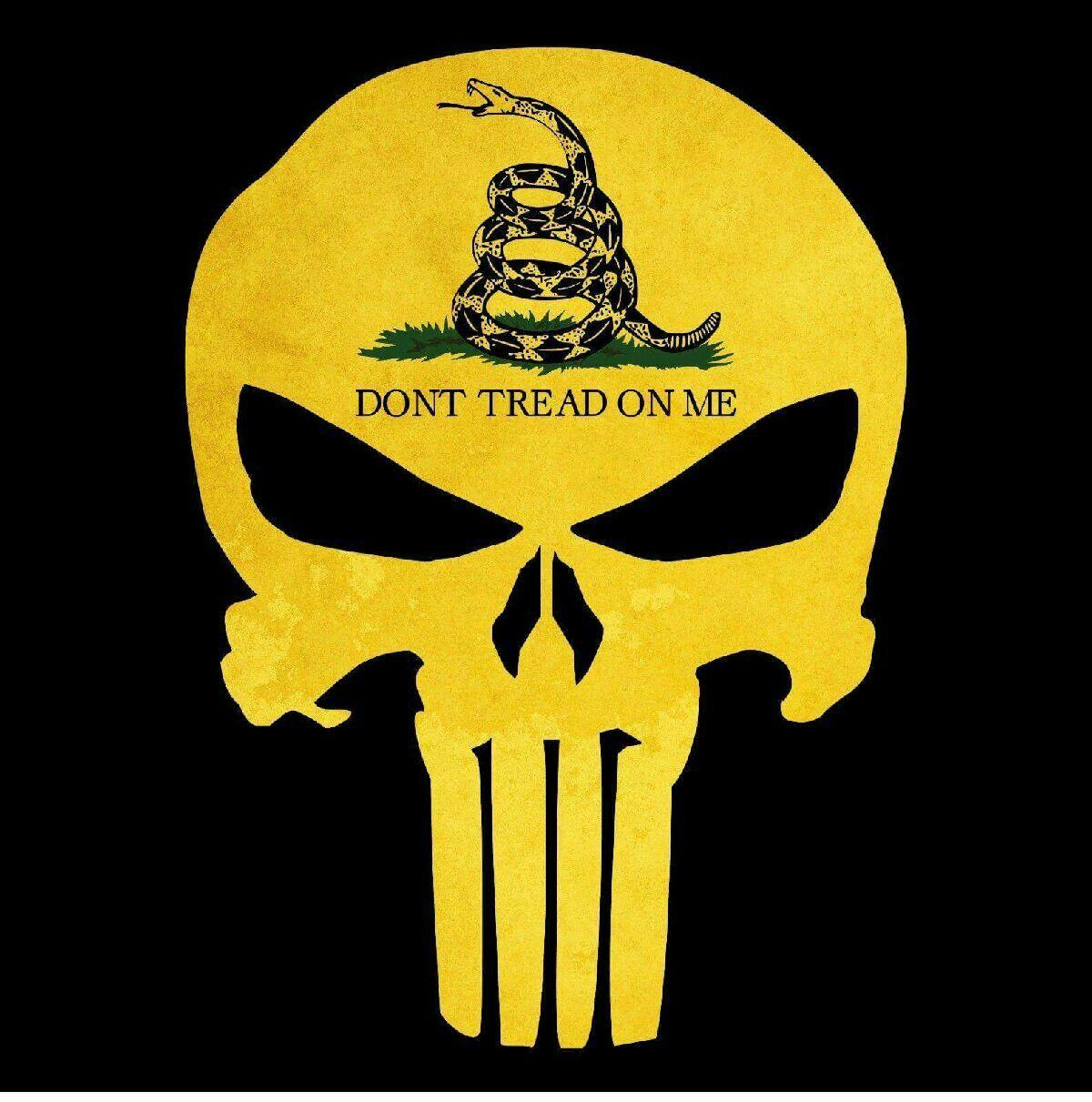 Don't tread on me!!!. Dont tread on me, Punisher artwork, Black stickers