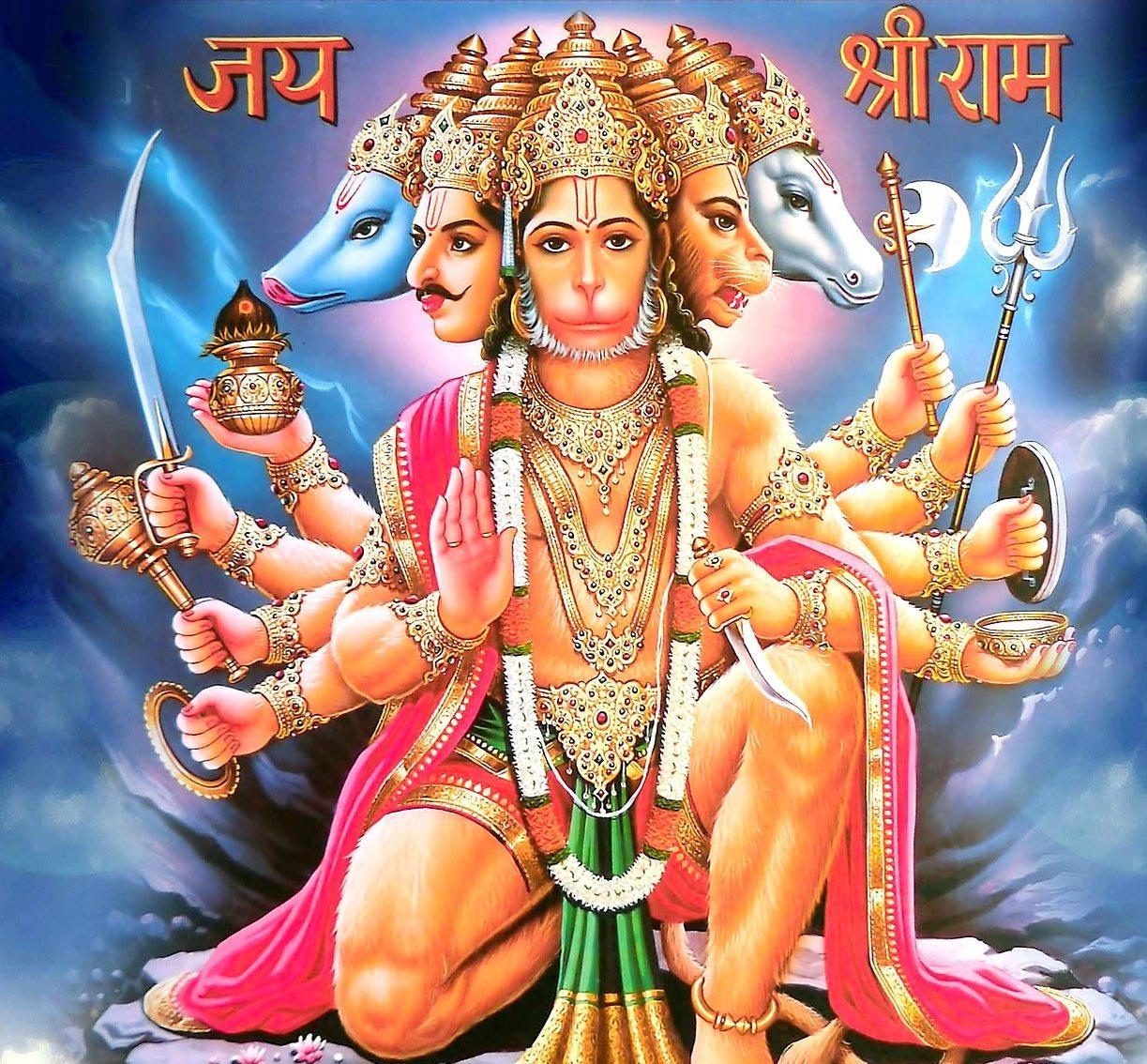 Lord Hanuman Ji Ram Bhakt Image with HD Wallpaper
