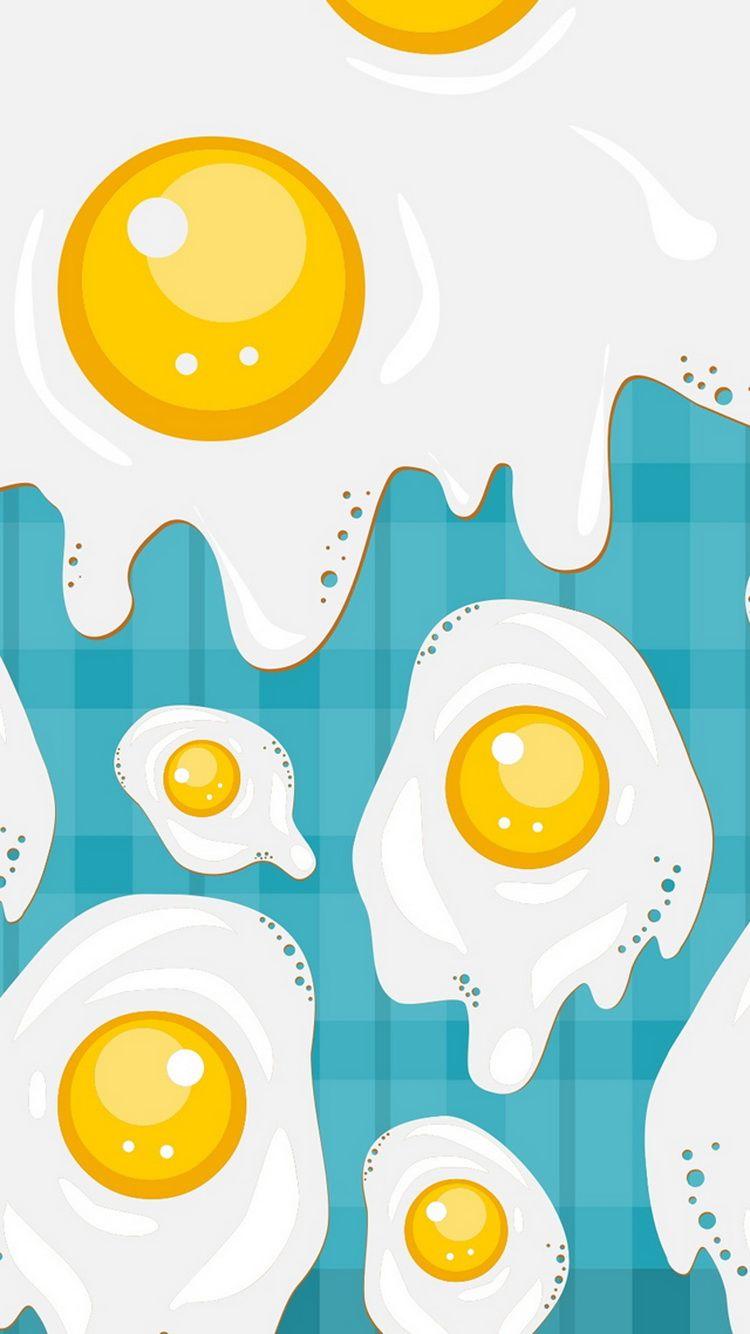 Fried Eggs Illustration iPhone 6 Wallpaper. Wallpaper. iPhone