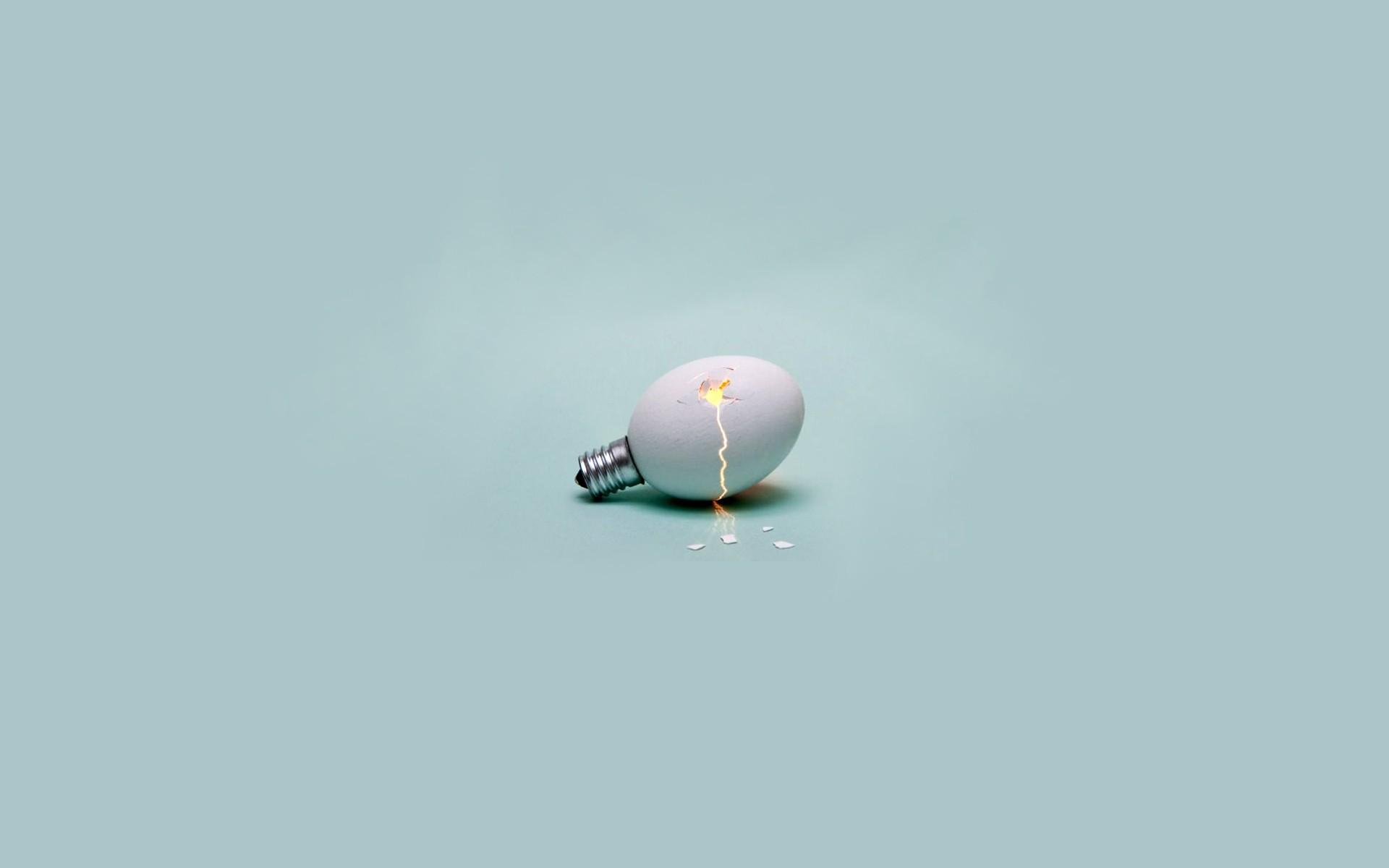 Abstract minimalistic humor simple background lightbulb egg