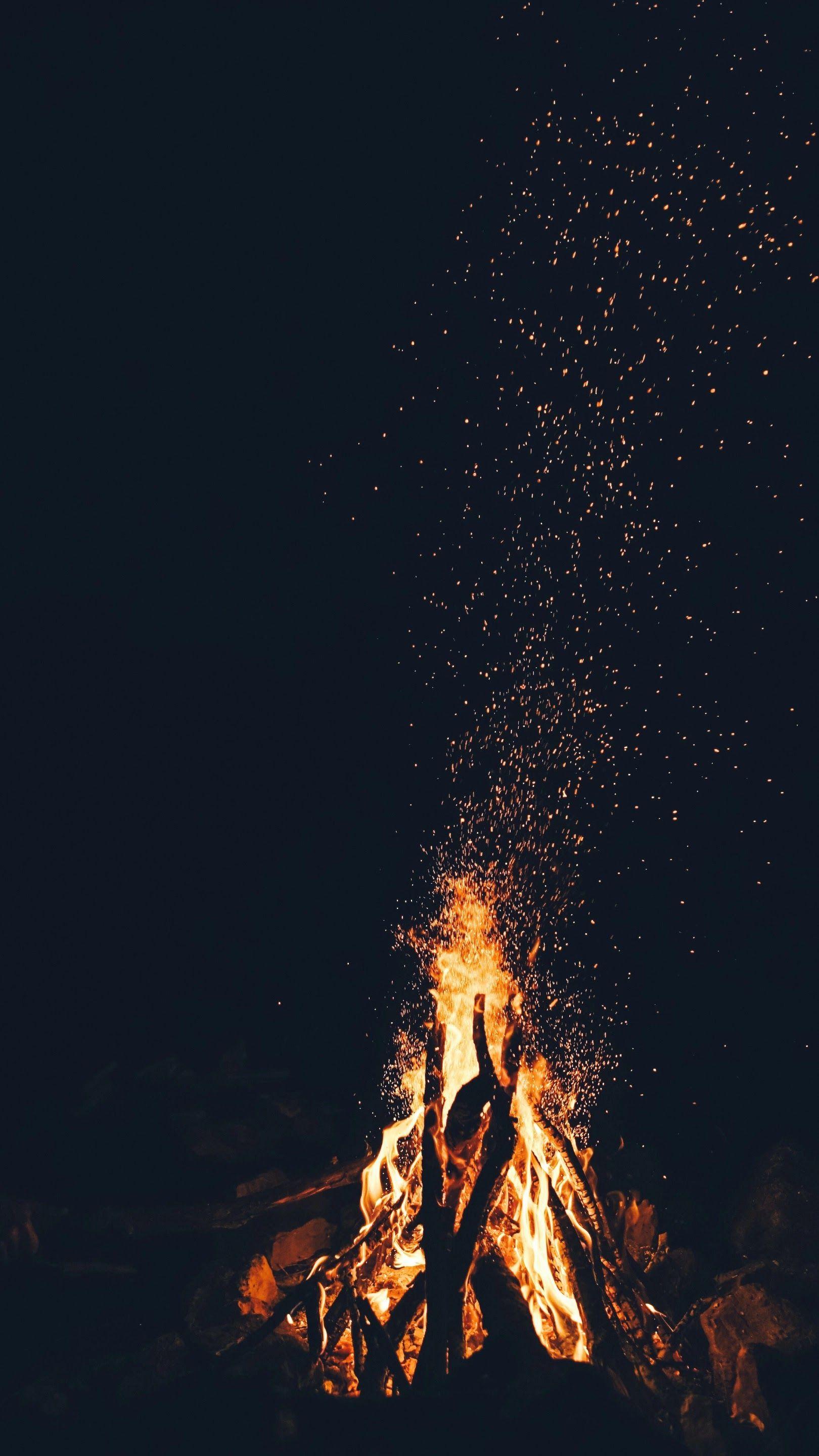Night camp fire iphone wallpaper for anyone who is into camping