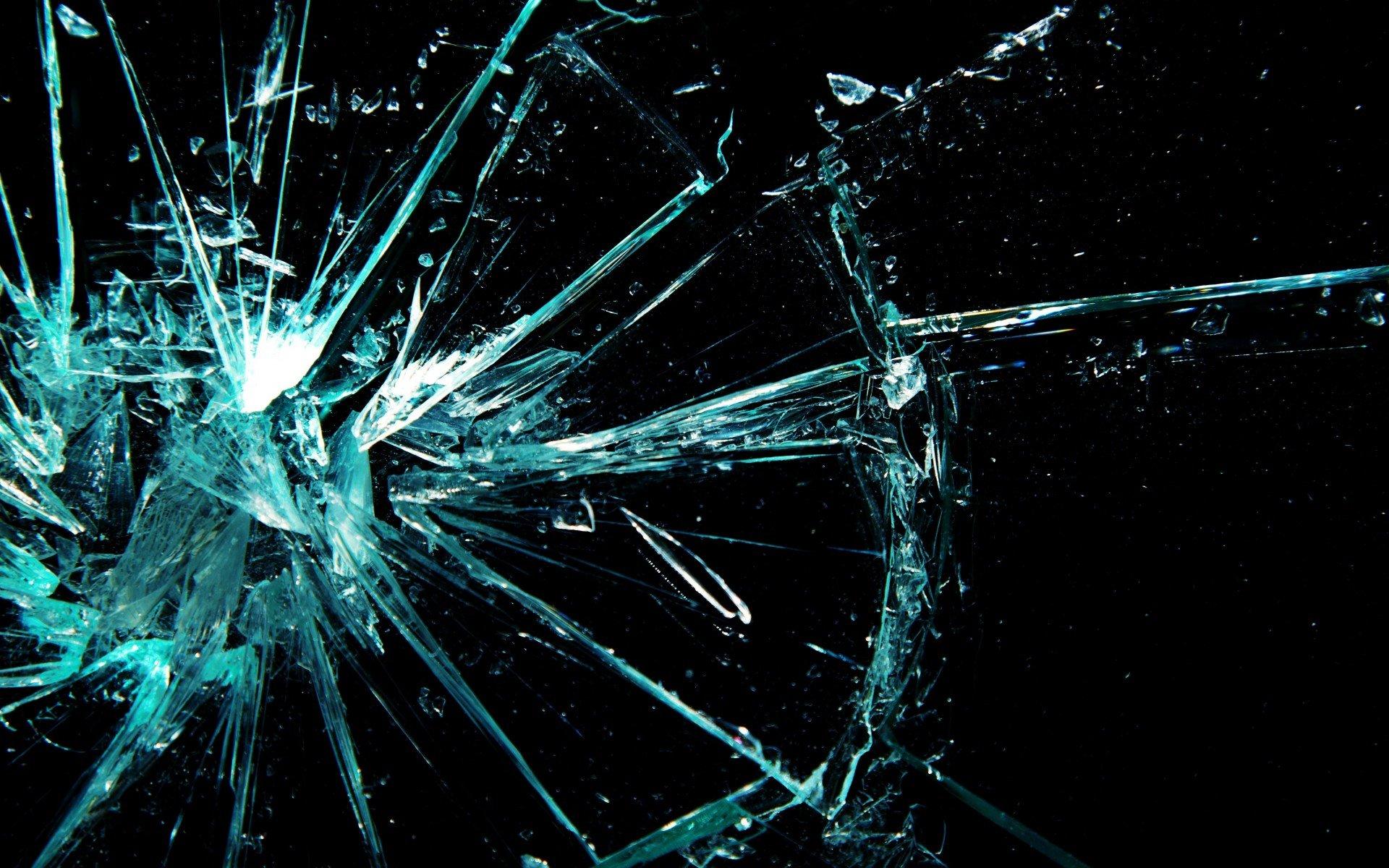 Broken glass shattered crack abstract window bokeh pattern