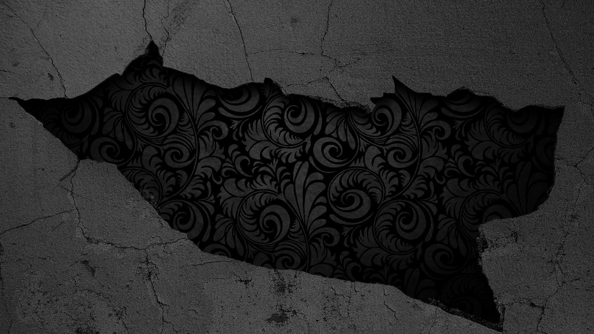 Black and white flowers textures crack wallpaper