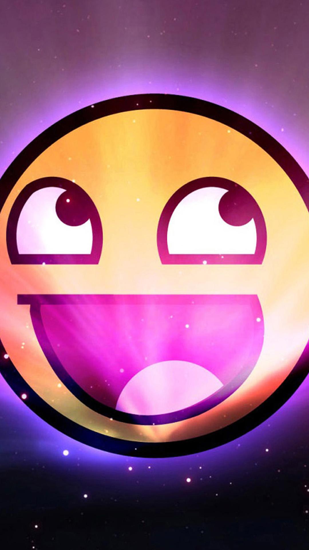 Funny Emoticon Space Purple Android wallpaper HD wallpaper