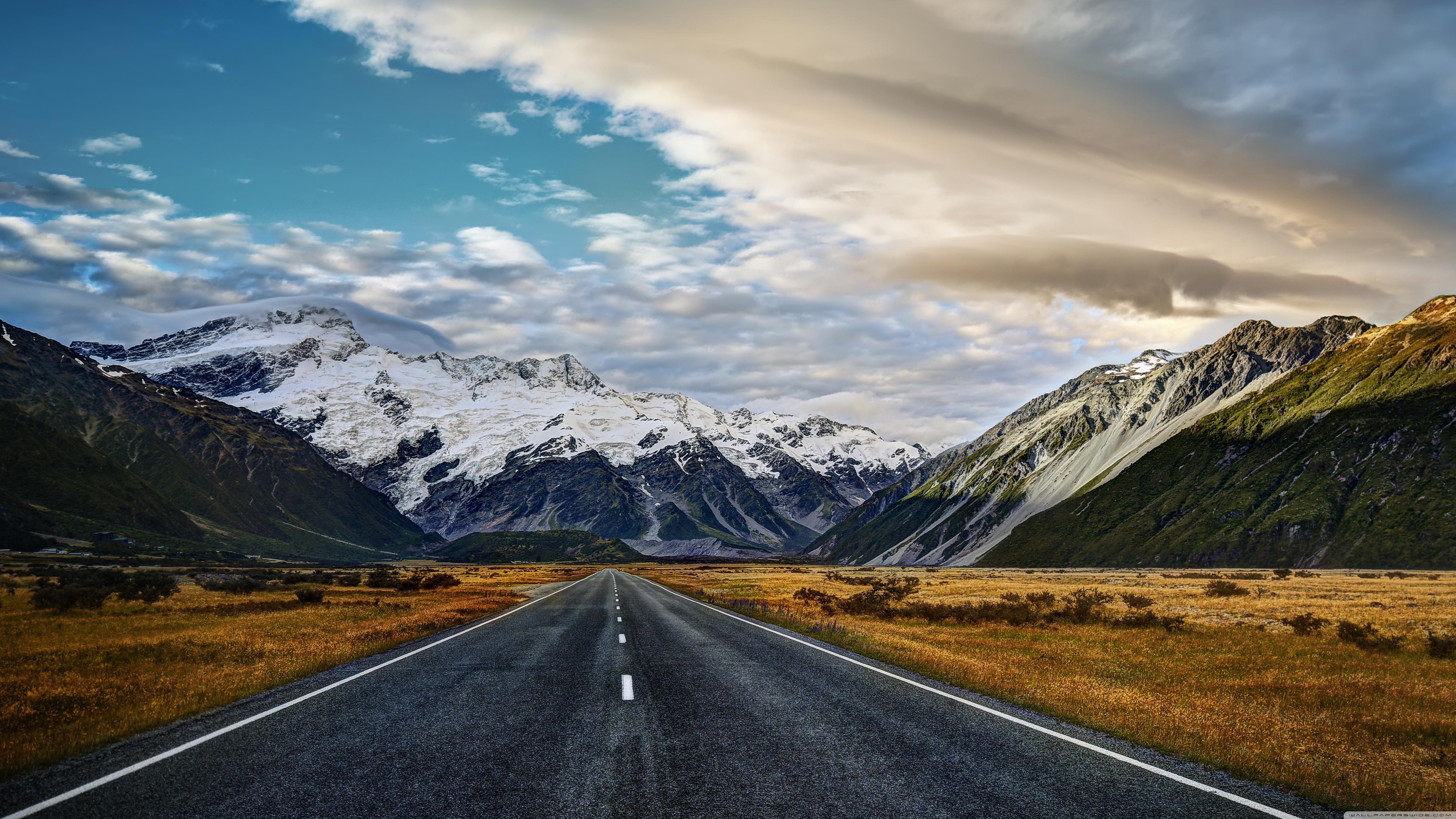 Road To Mount Cook ❤ 4K HD Desktop Wallpaper for 4K Ultra HD TV