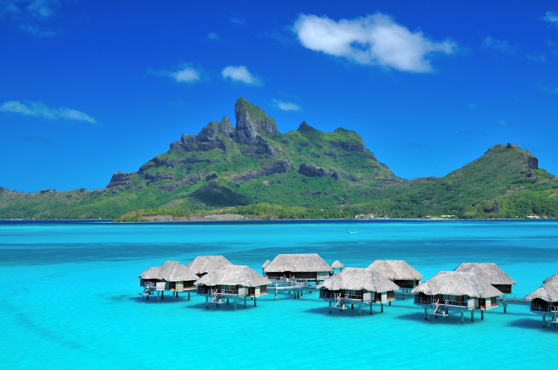 Landscapes nature french polynesia wallpaper