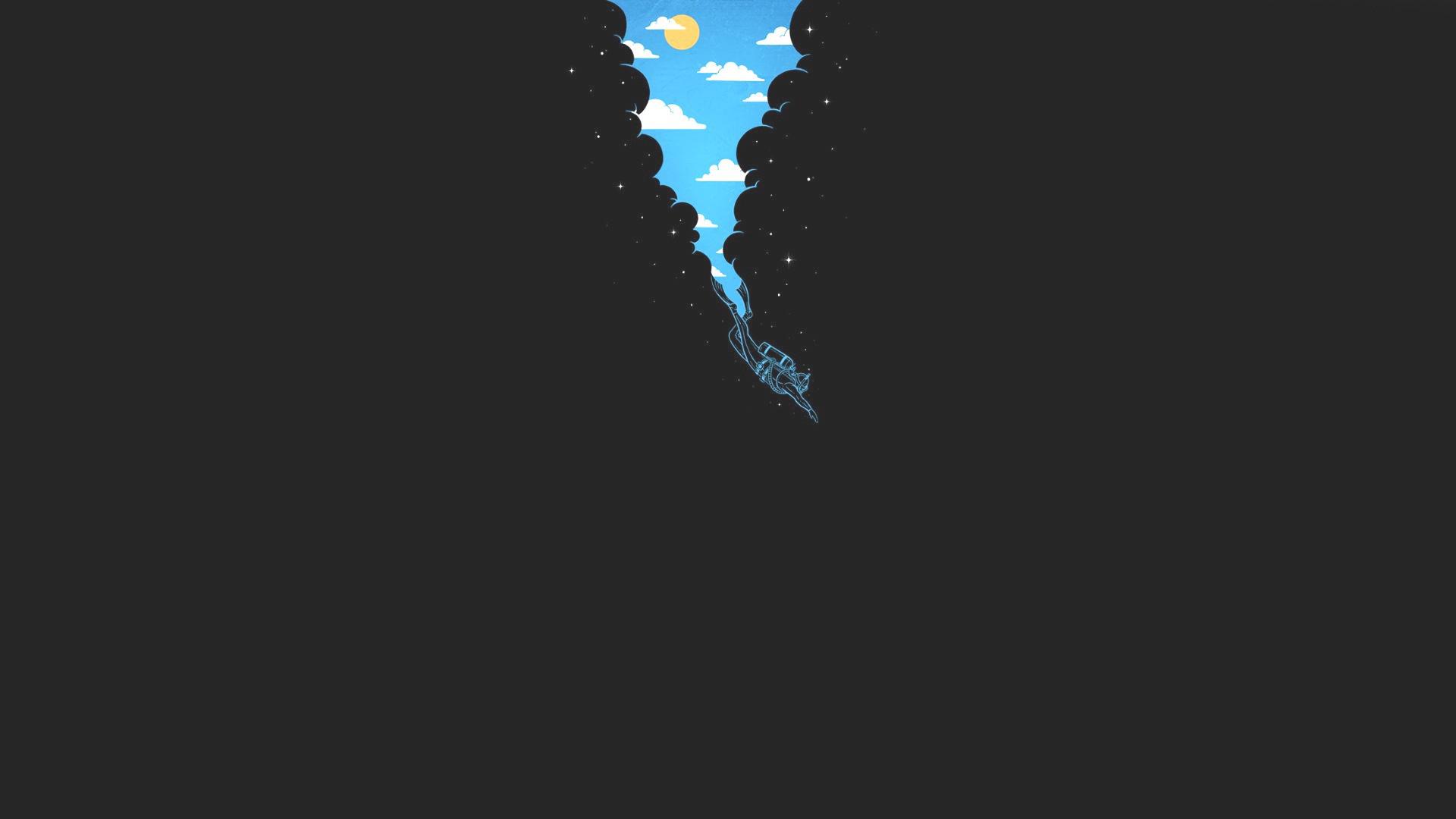Scuba Diving Minimalism, HD Artist, 4k Wallpaper, Image