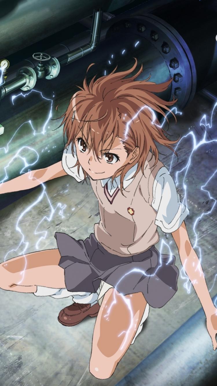 Anime To Aru Kagaku No Railgun (750x1334) Wallpaper