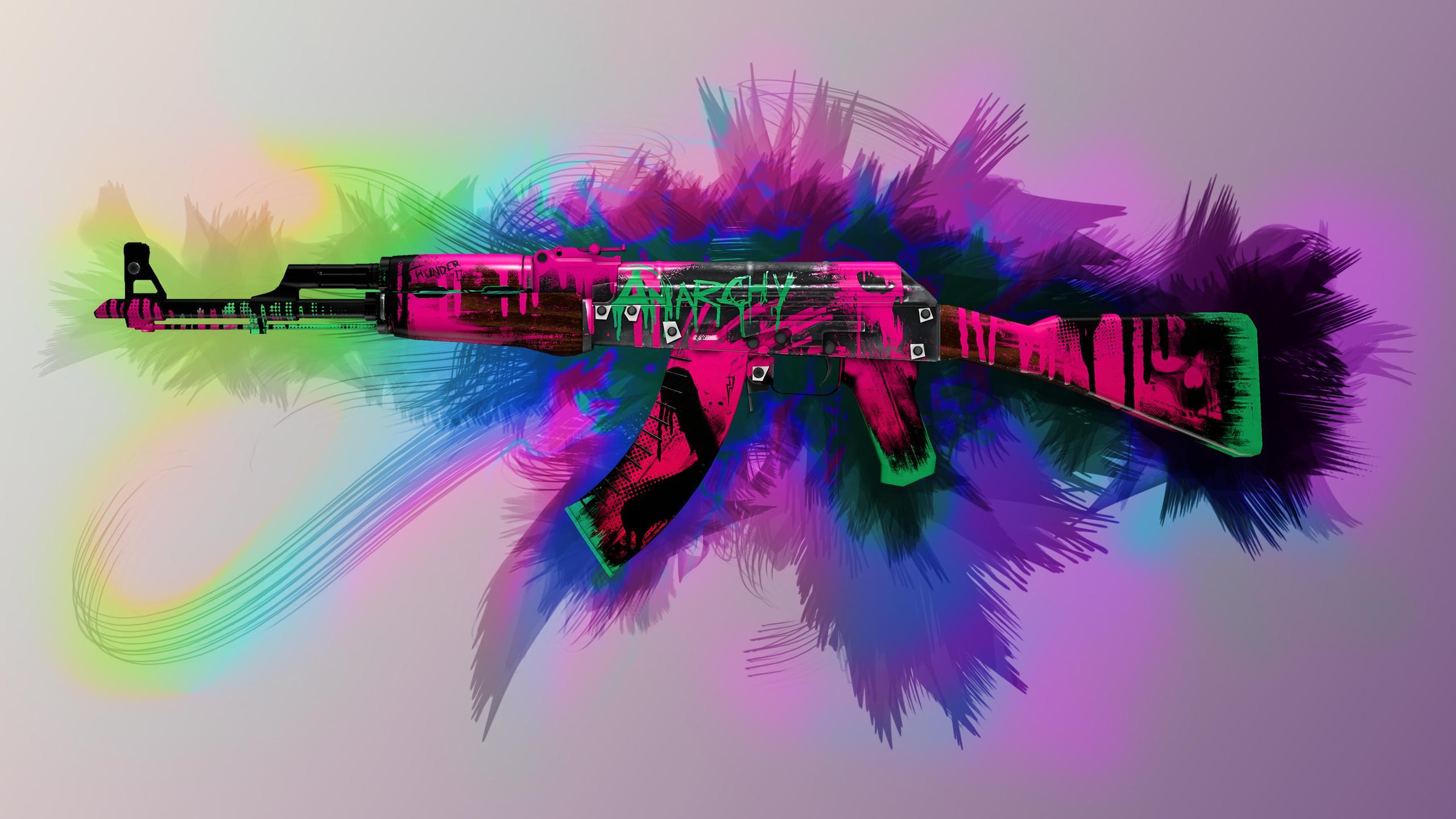 AK47 Neon Revolution Wallpaper