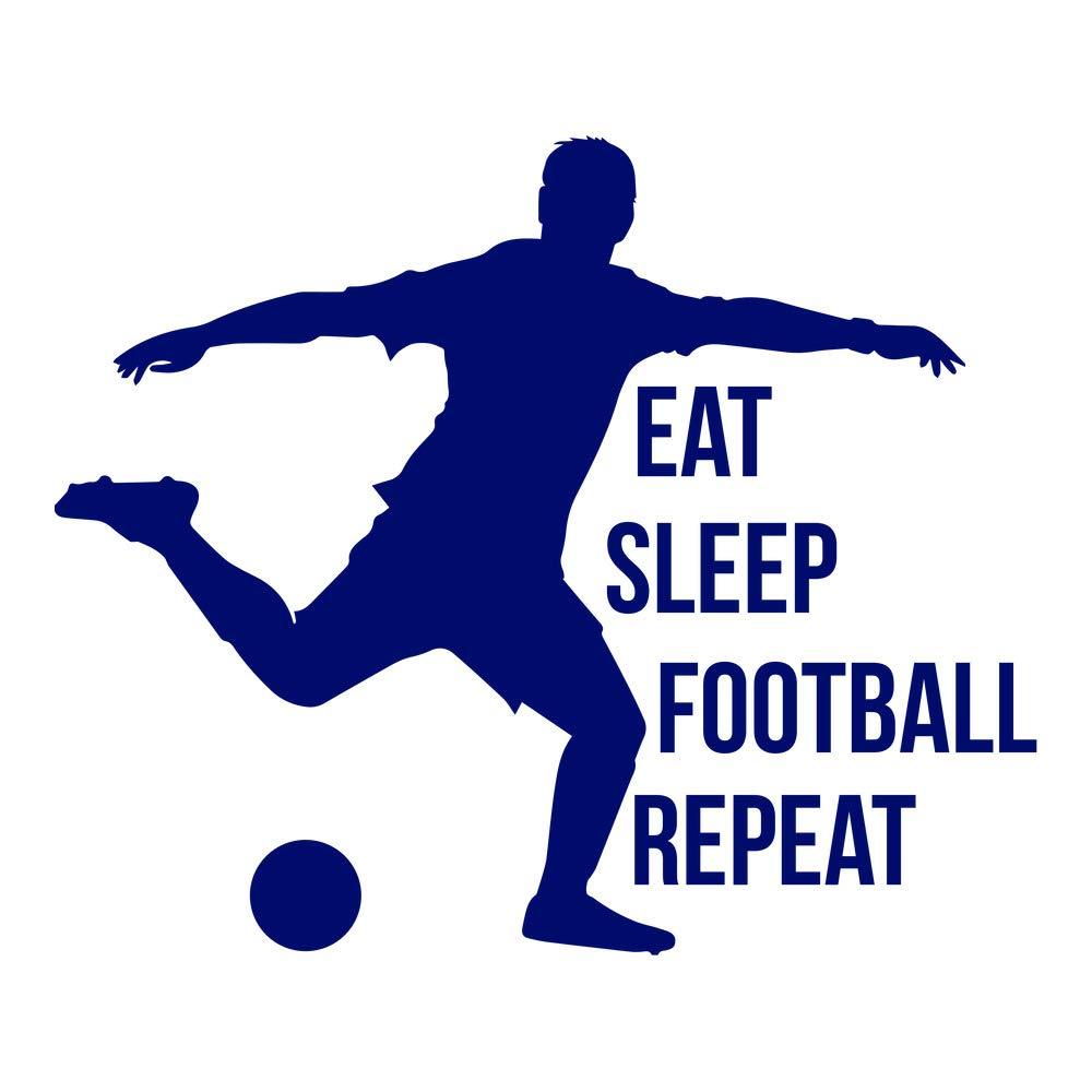 azutura Eat Sleep Football Repeat Wall Sticker Sports Quote Wall