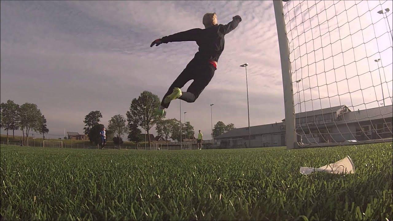 Goalkeeper saves* training*shooting*playing football eat, sleep