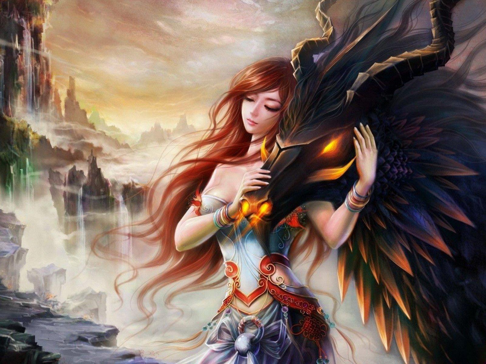 Dragon And Women Wallpapers - Wallpaper Cave