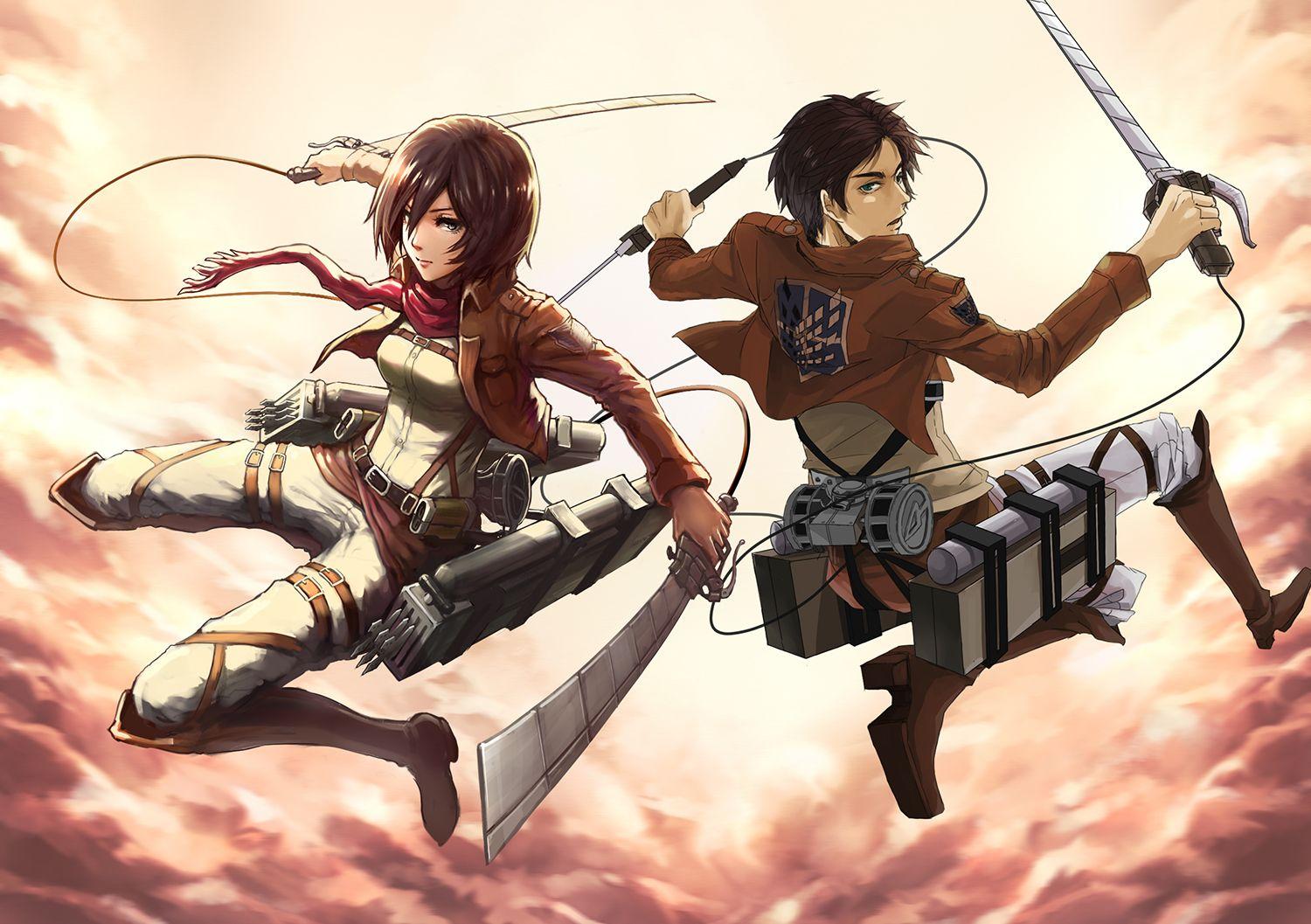 Attack On Titan Eren and Mikasa Wallpaper Free Attack