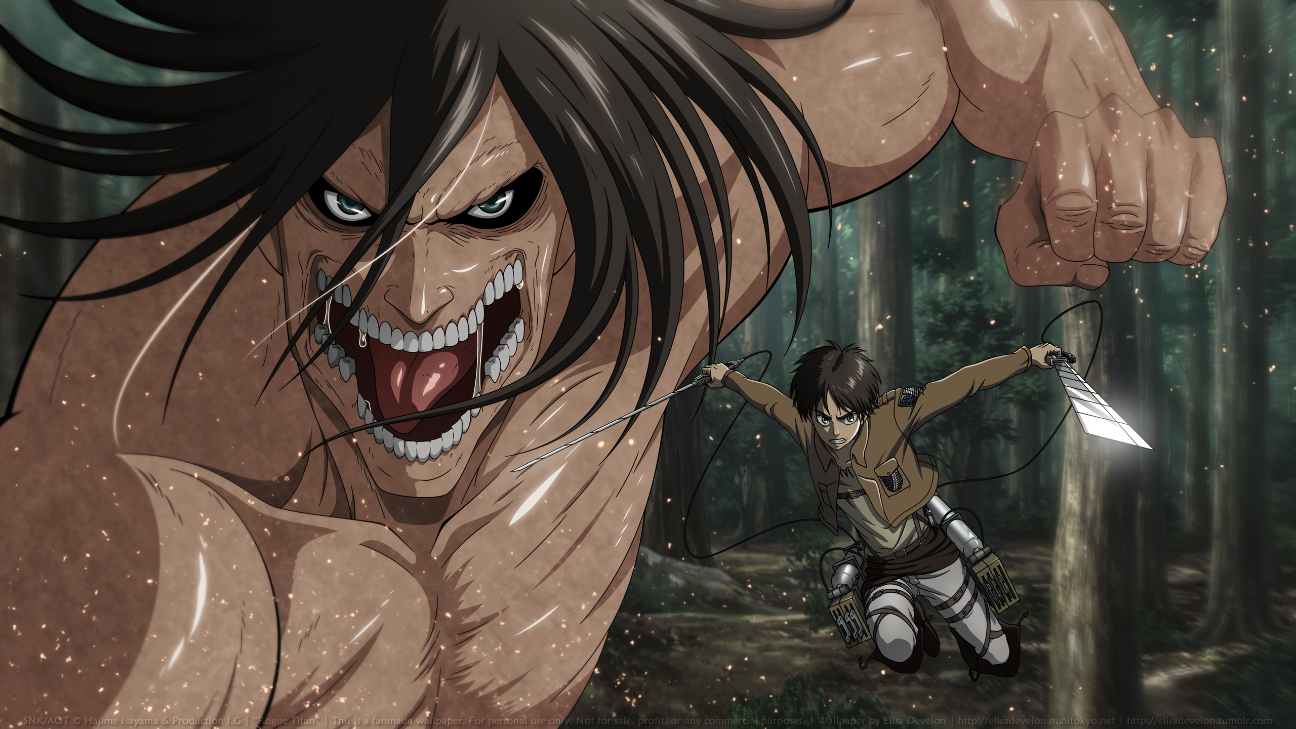 Shingeki no Kyojin and his Titan HD Wallpaper. Background