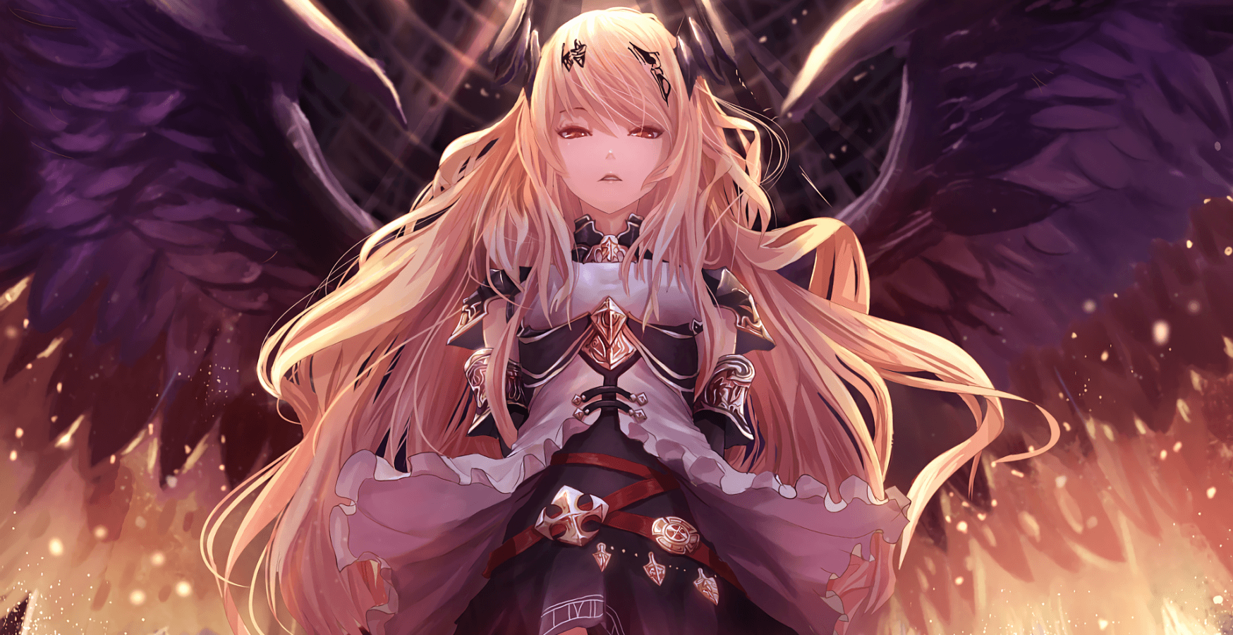 Download 1748x900 Shingeki No Bahamut, Dark Angel Olivia, Blonde