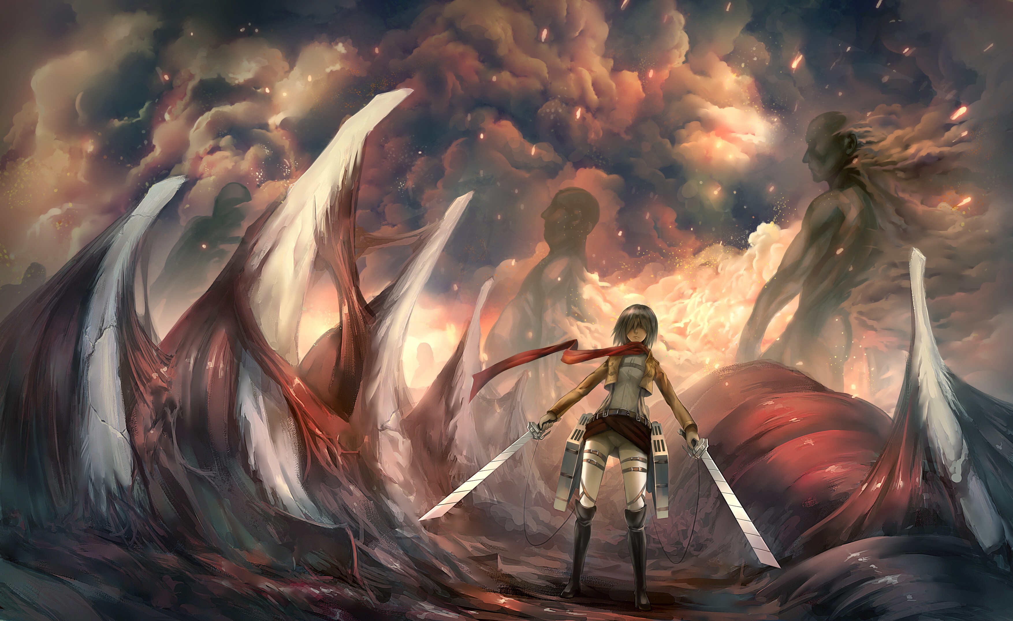 Shingeki no Kyojin, Mikasa Ackerman wallpaper