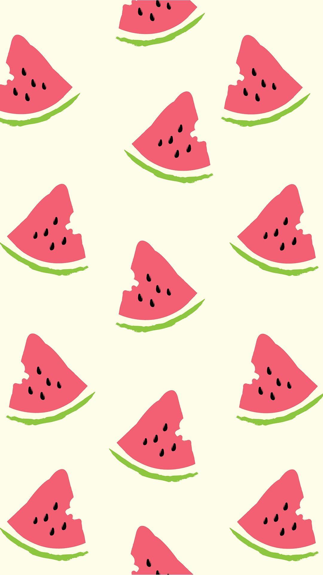 Cute bitten watermelon wallpaper. Wallpaper! in 2019