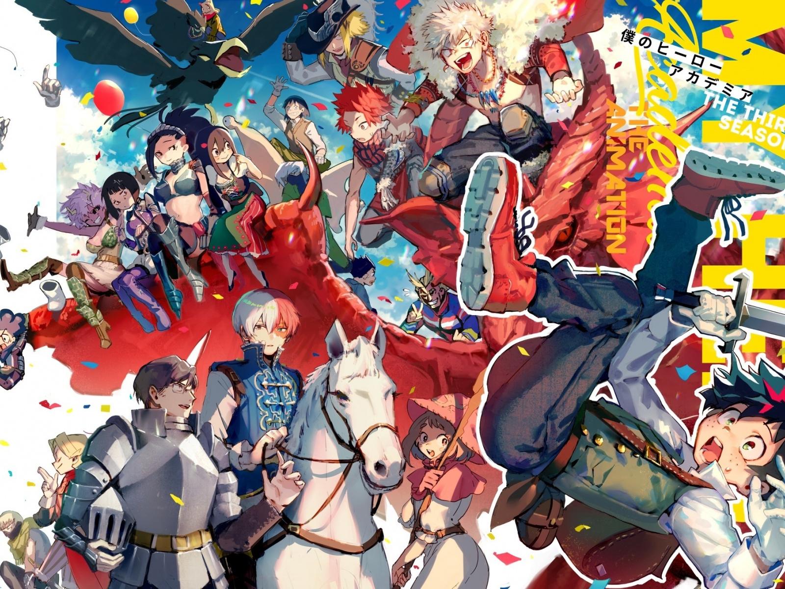Download 1600x1200 Wallpaper My Hero Academia, Characters, Anime