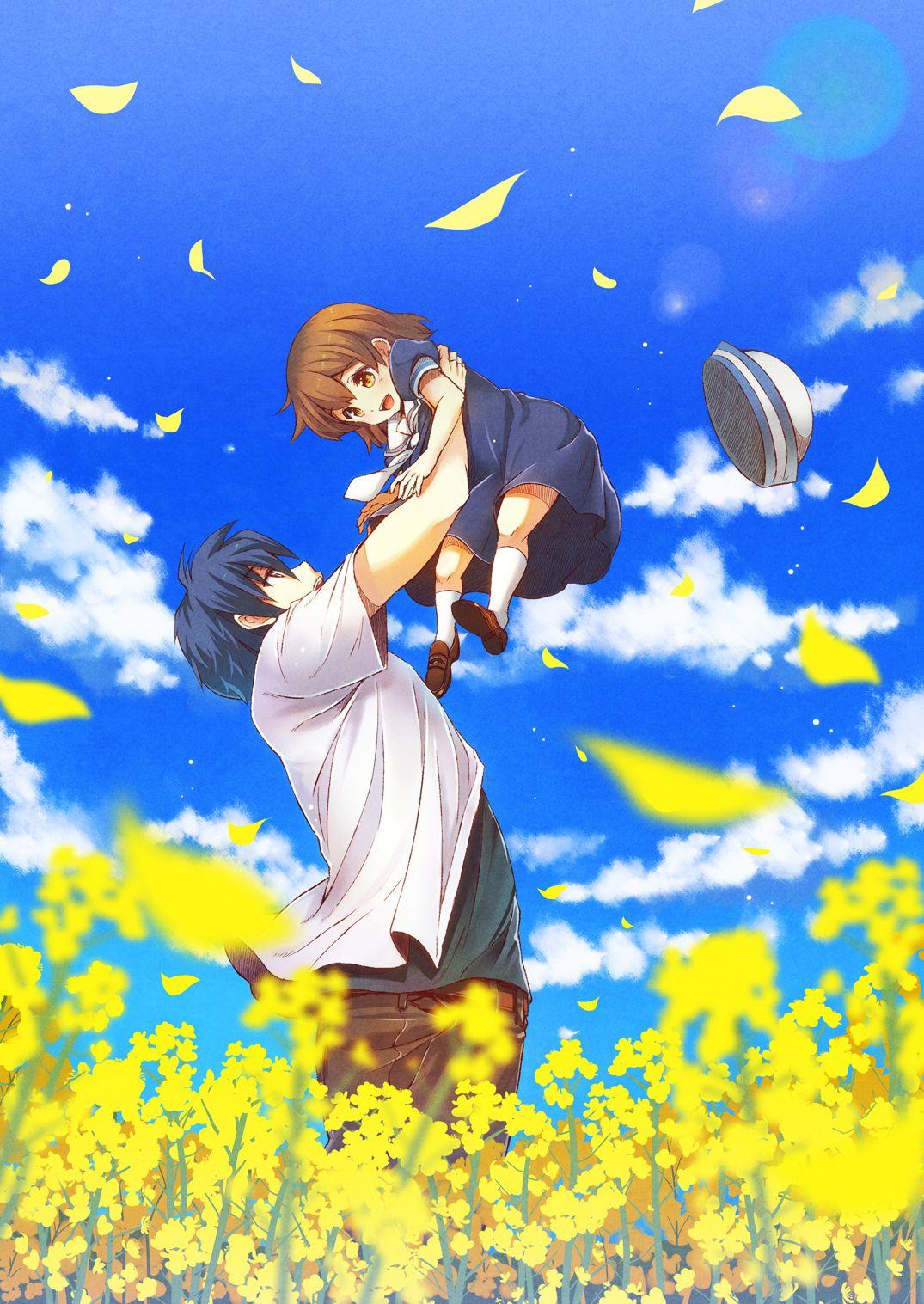 Tomoya and Ushio Okazaki. Clannad. #anime. Clannad. Clannad, Anime