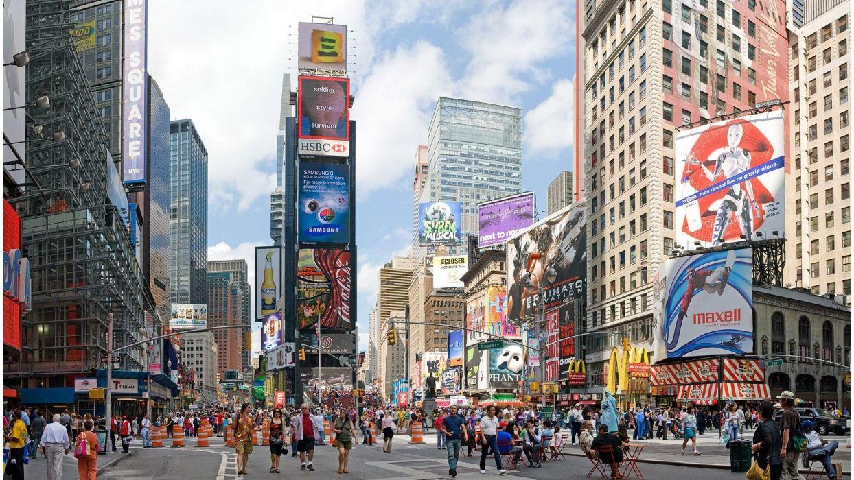 Cityscapes New York City Times Square wallpaperx1080