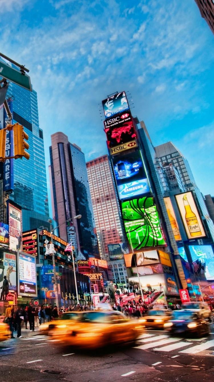 Times Square New York iPhone 6 Wallpaper HD Download