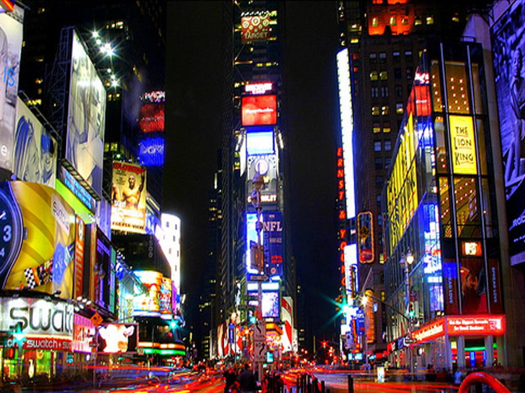 Times Square At Night HD desktop wallpaper, Widescreen, High 1024x768