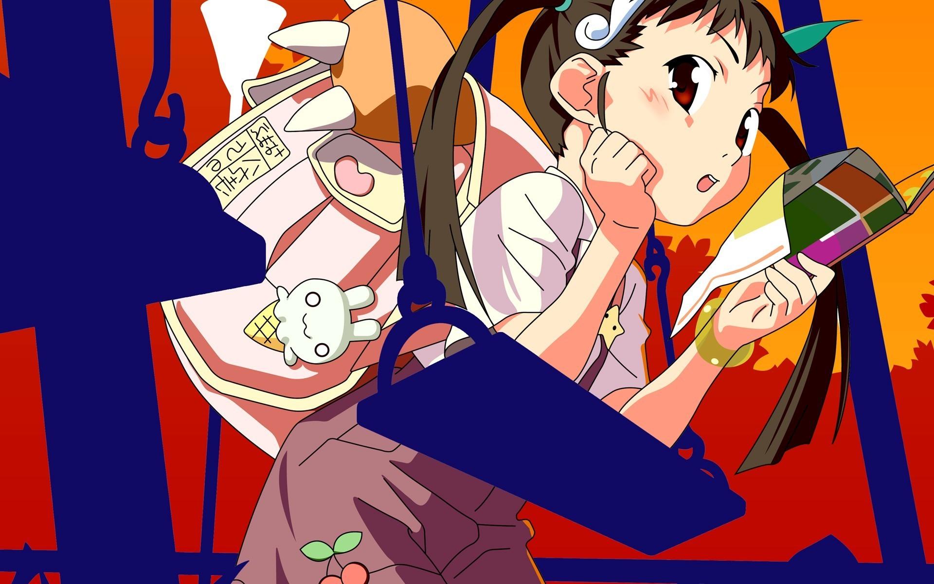 anime girls hachikuji mayoi wallpaper and background