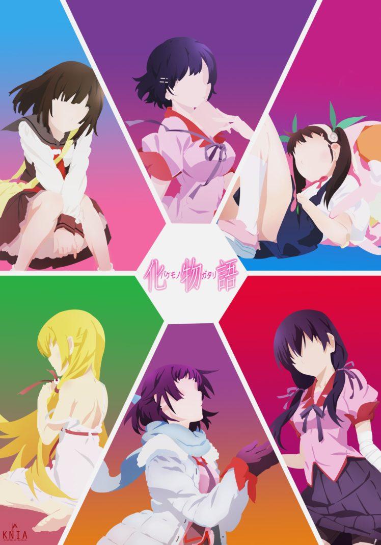 Monogatari Series, Anime girls, Hachikuji Mayoi, Oshino Shinobu