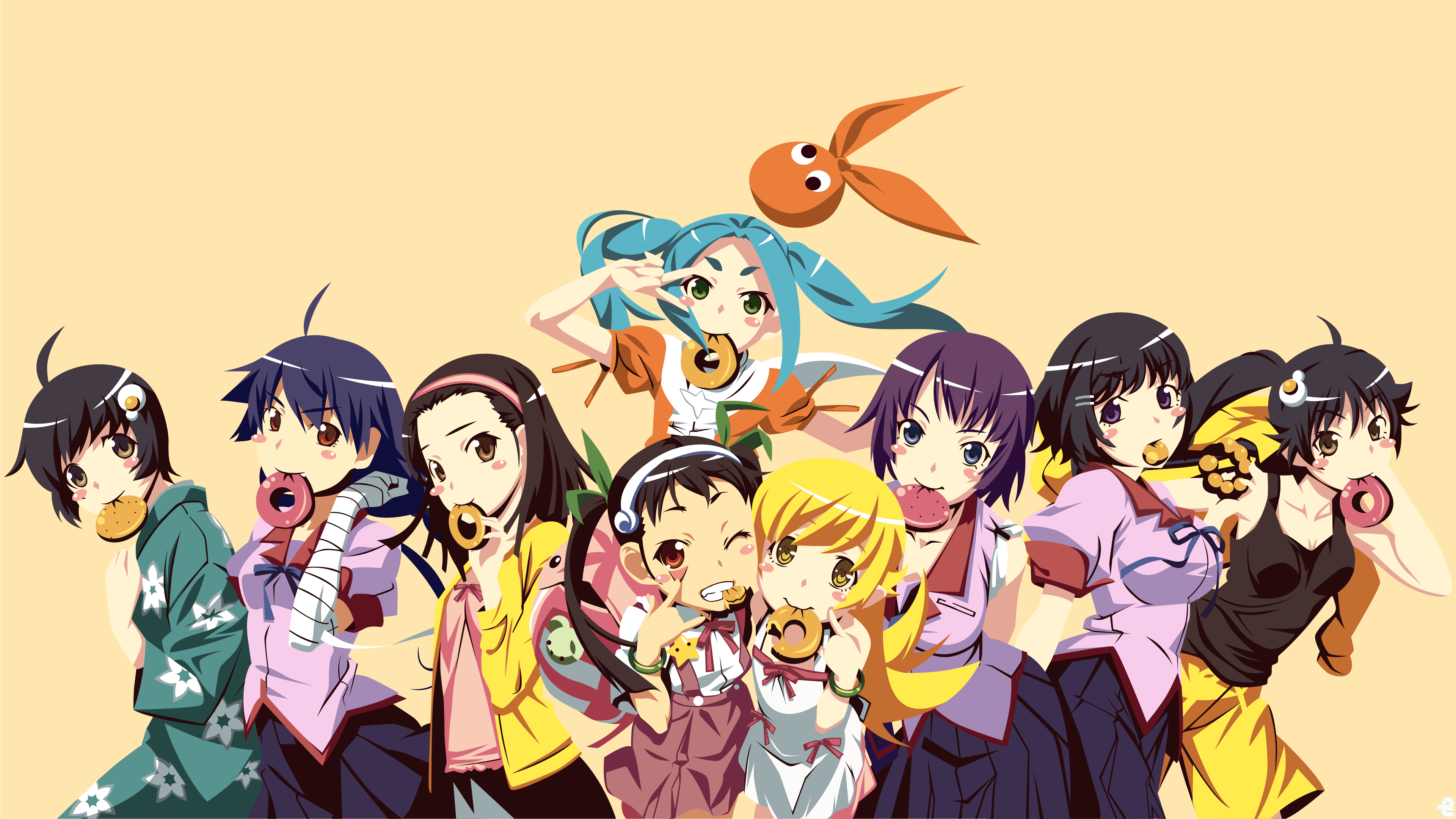 Wallpaper, Monogatari Series, anime girls, Oshino Shinobu