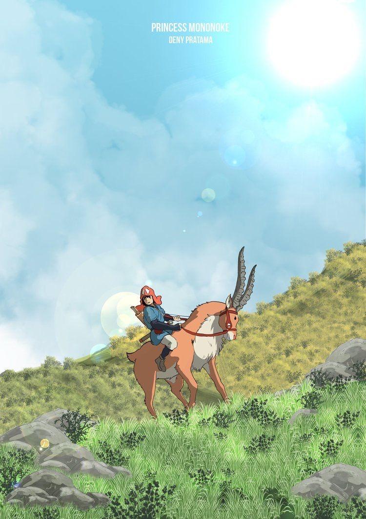 Princess Mononoke and Yakkul. Studio Ghibli