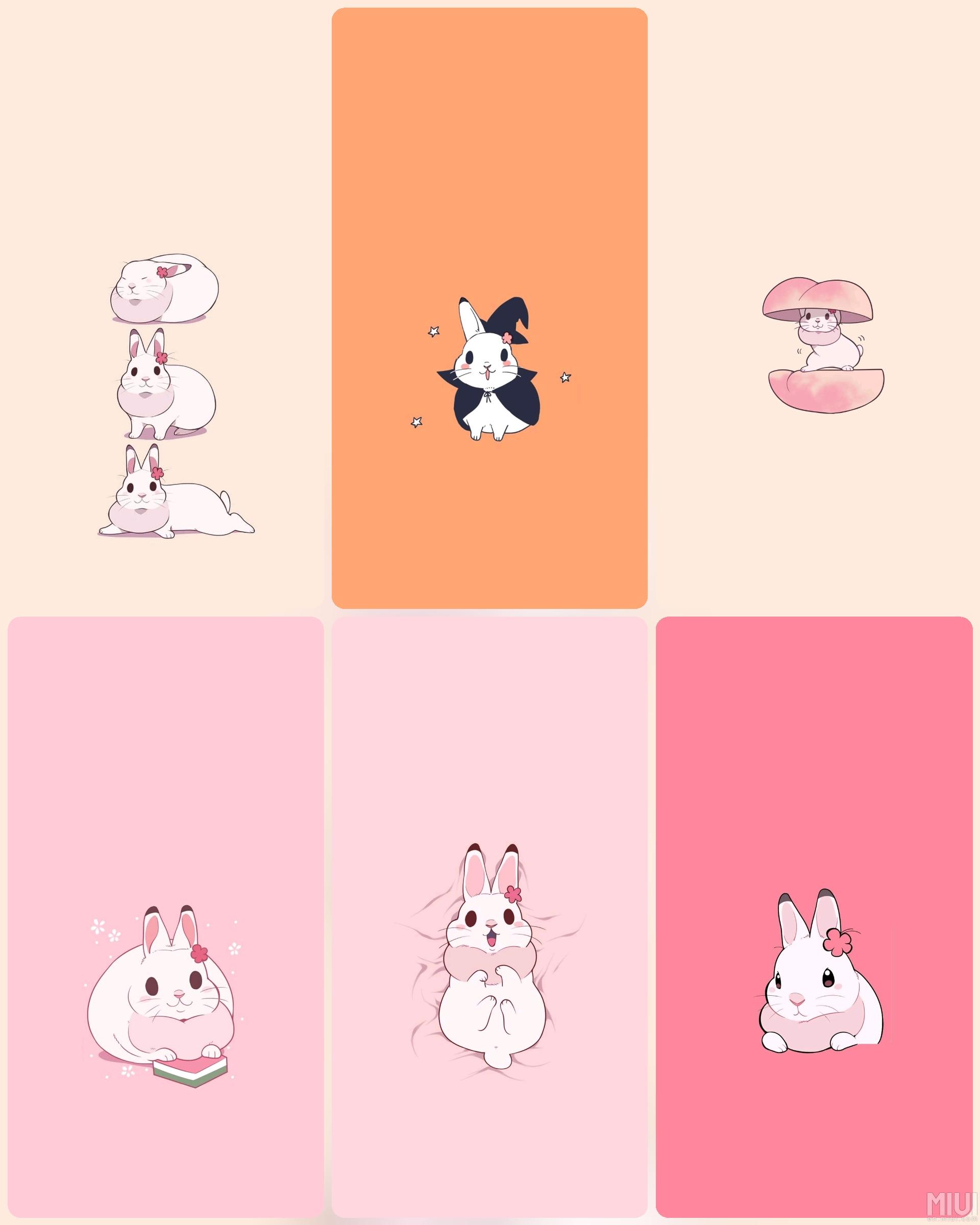 Minimalist Rabbit Cartoons Wallpaper Download Them Now