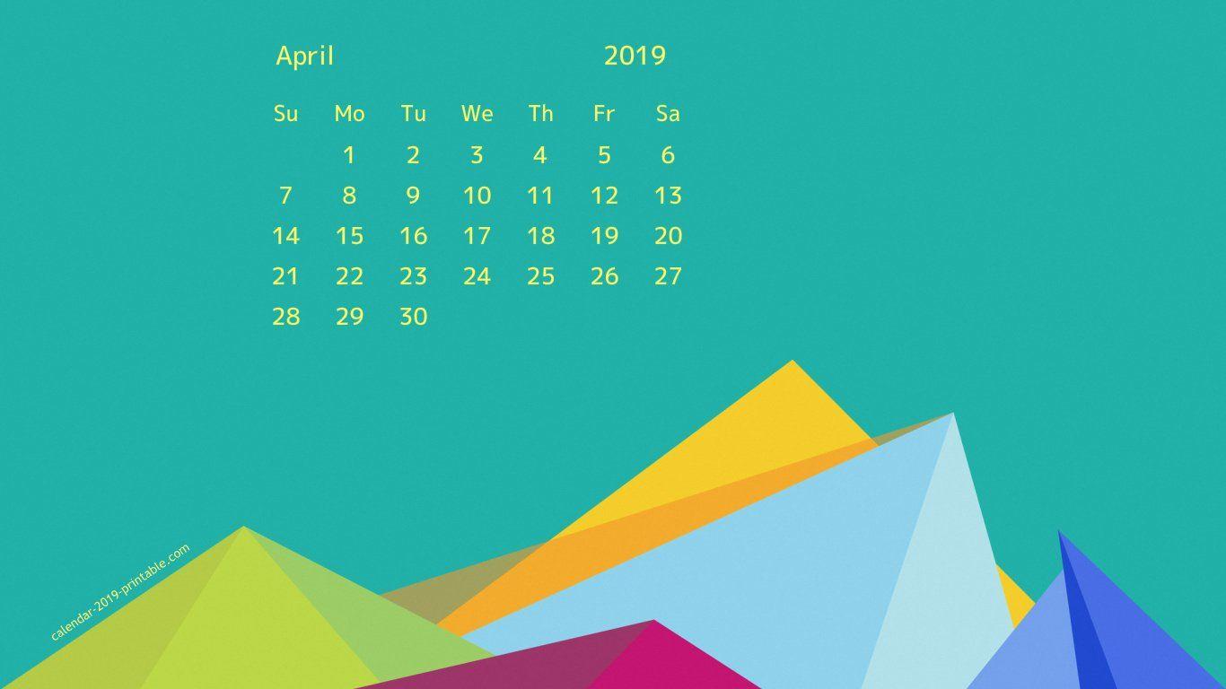 april 2019 calendar wallpaper Calendars in 2019