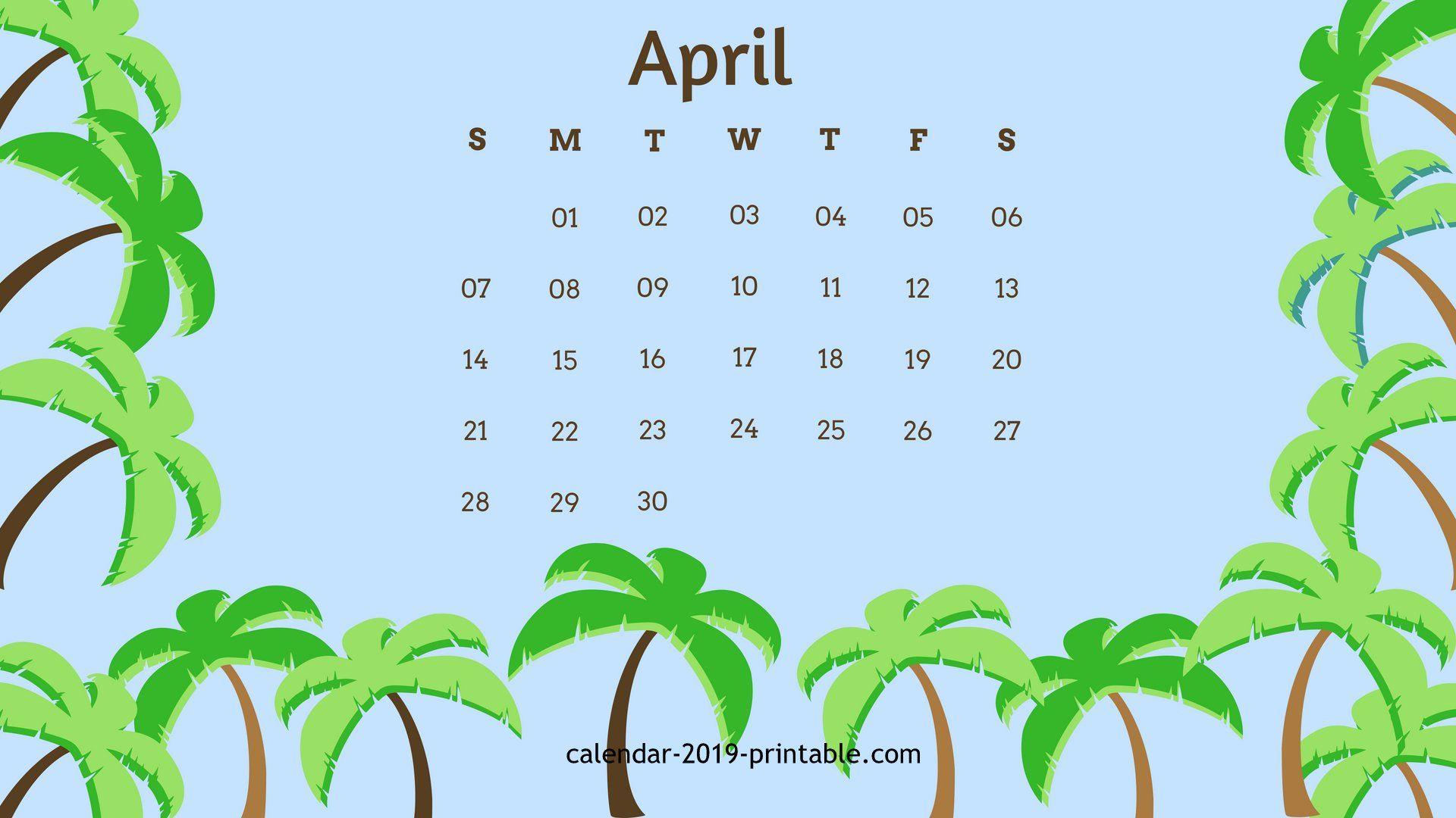 free april 2019 wallpaper calendar Calendars