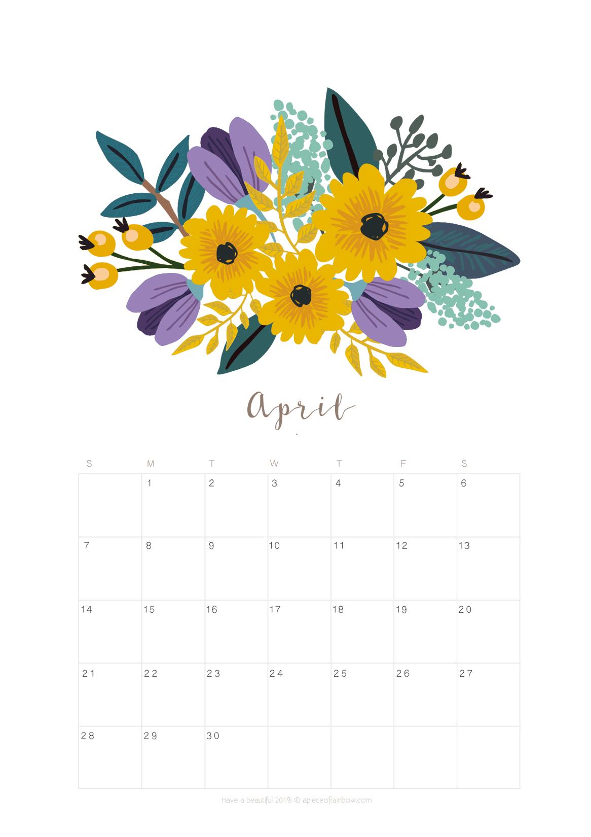 April 2019 Calendar Wallpapers Wallpaper Cave