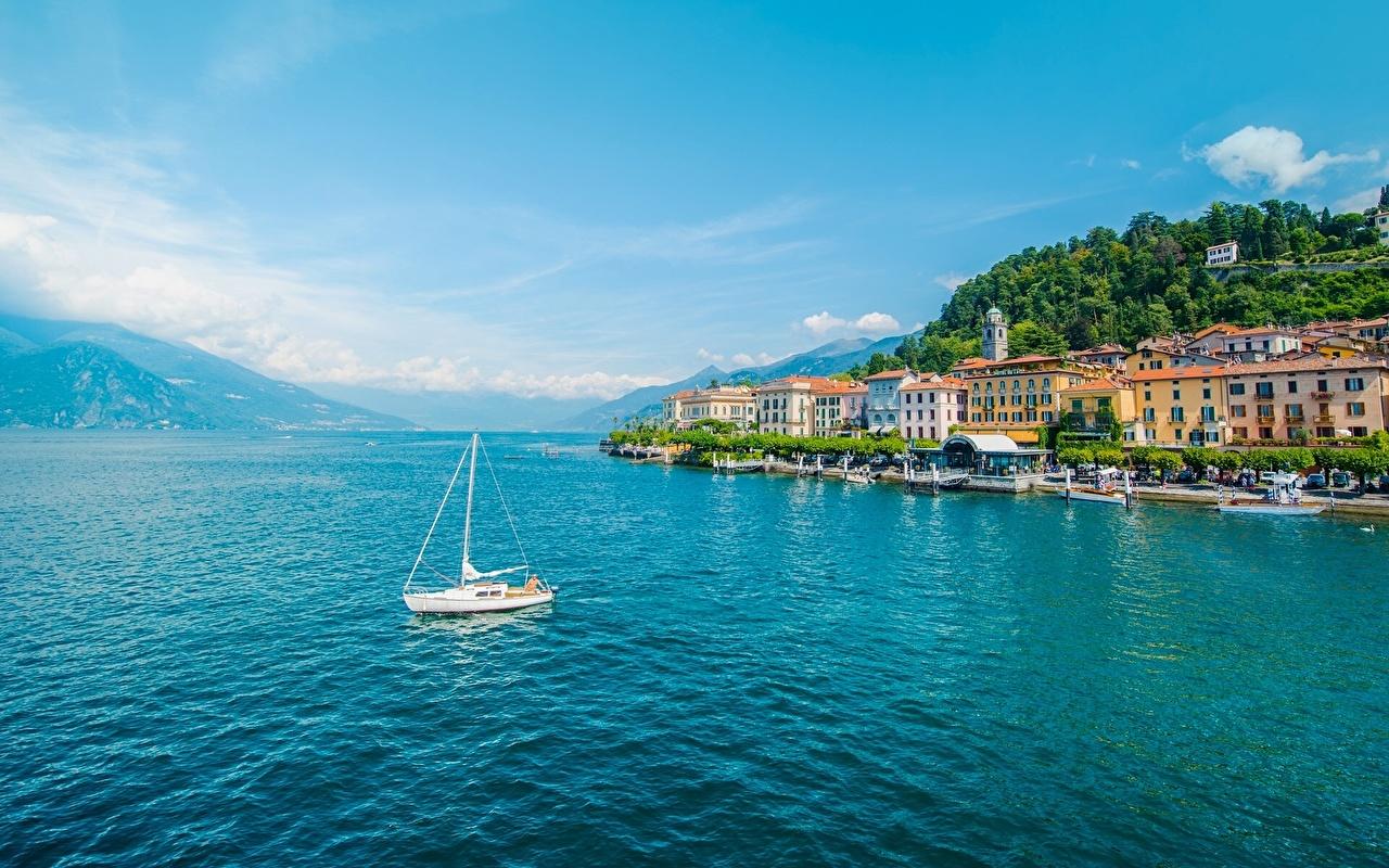 Wallpaper Italy Bellagio Lombardy Lake Como Yacht Cities