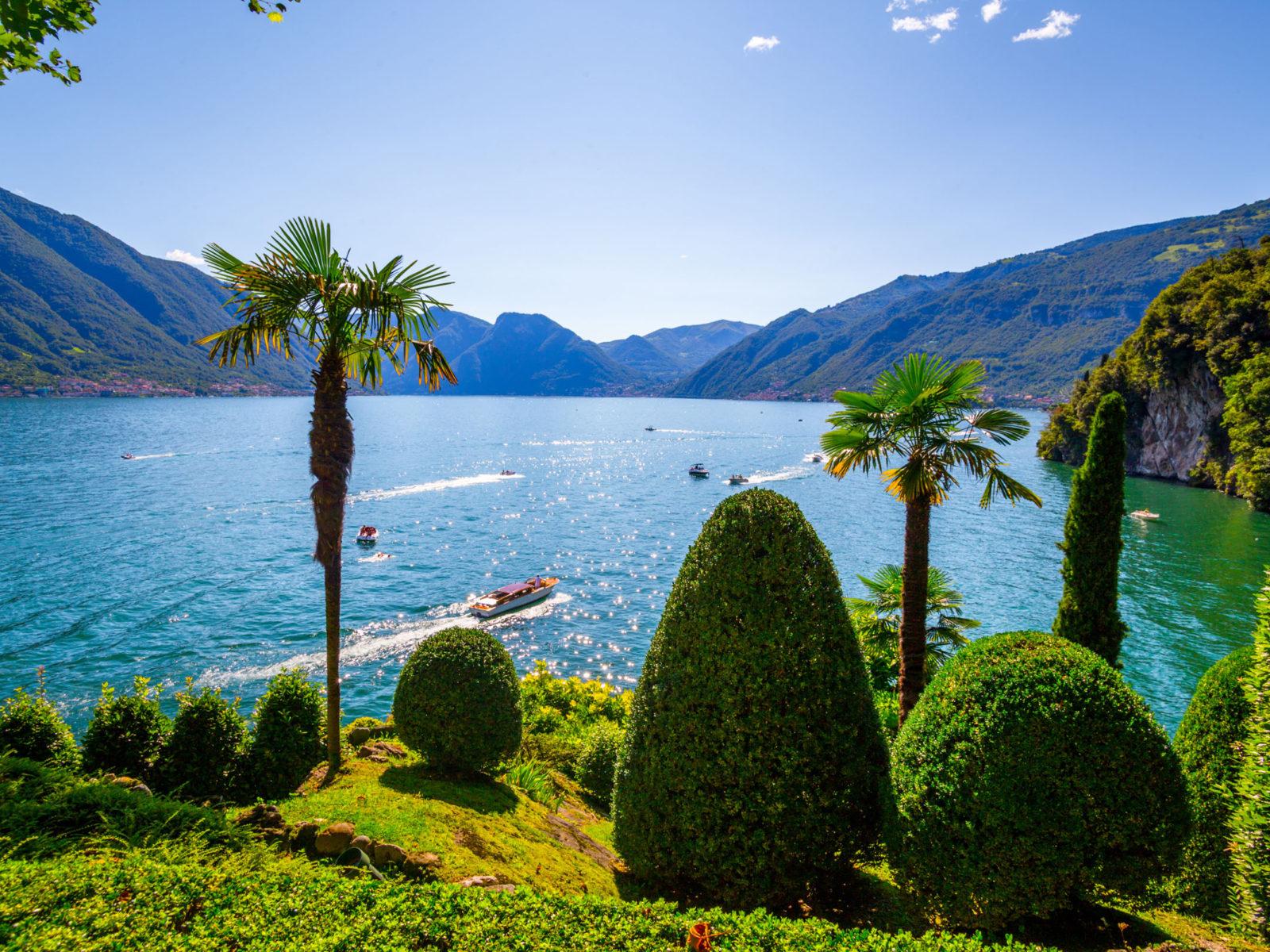 Lake In Italy Lake Como Resort In The Lombardy Region Of Northern