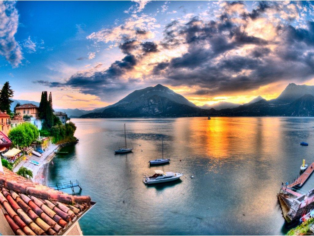 Lake Como Digital Wallpaper