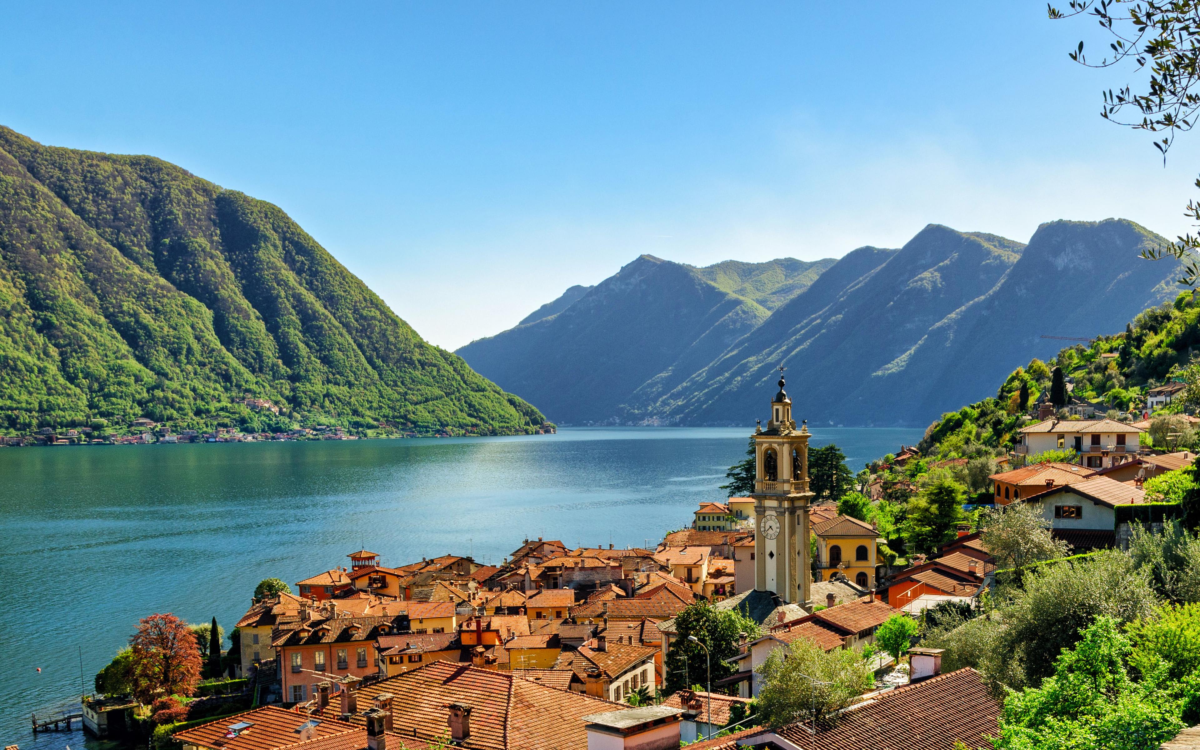 Download wallpaper Lake Como, 4k, mountain lake, deep lake
