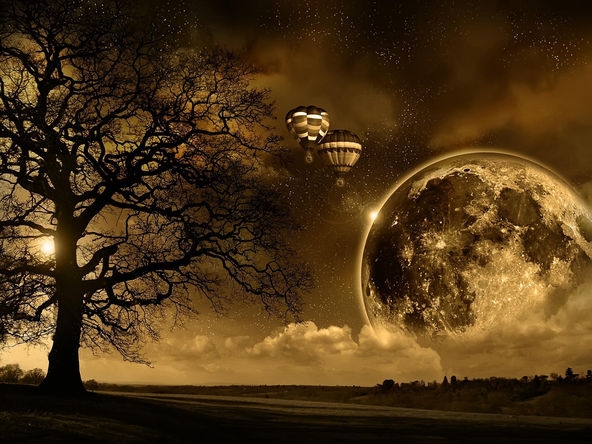 Magic Moon Wallpaper Abstract 3D Wallpaper in jpg format for free