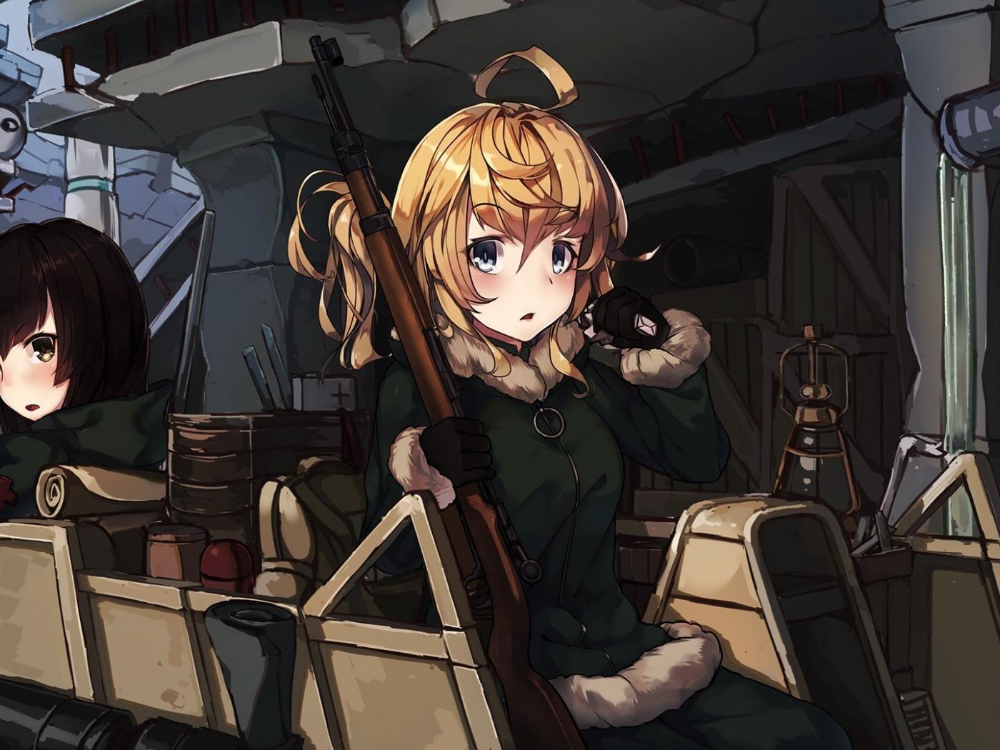 Download 1400x1050 wallpaper chito, yuuri, shoujo shuumatsu ryokou