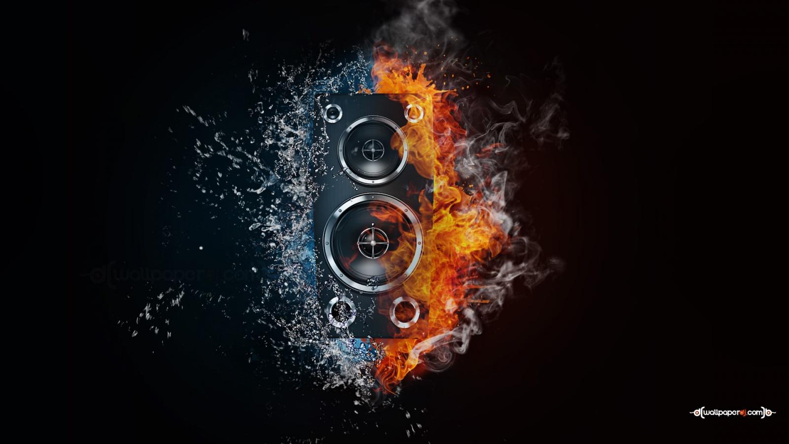 two audio speakers on abstract colored background  Stock image  Colourbox