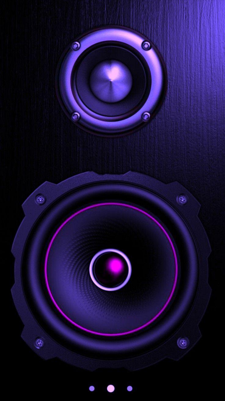 Purple Neon Speaker Wallpaper. Speaker wallpaper, Music wallpaper, Samsung wallpaper