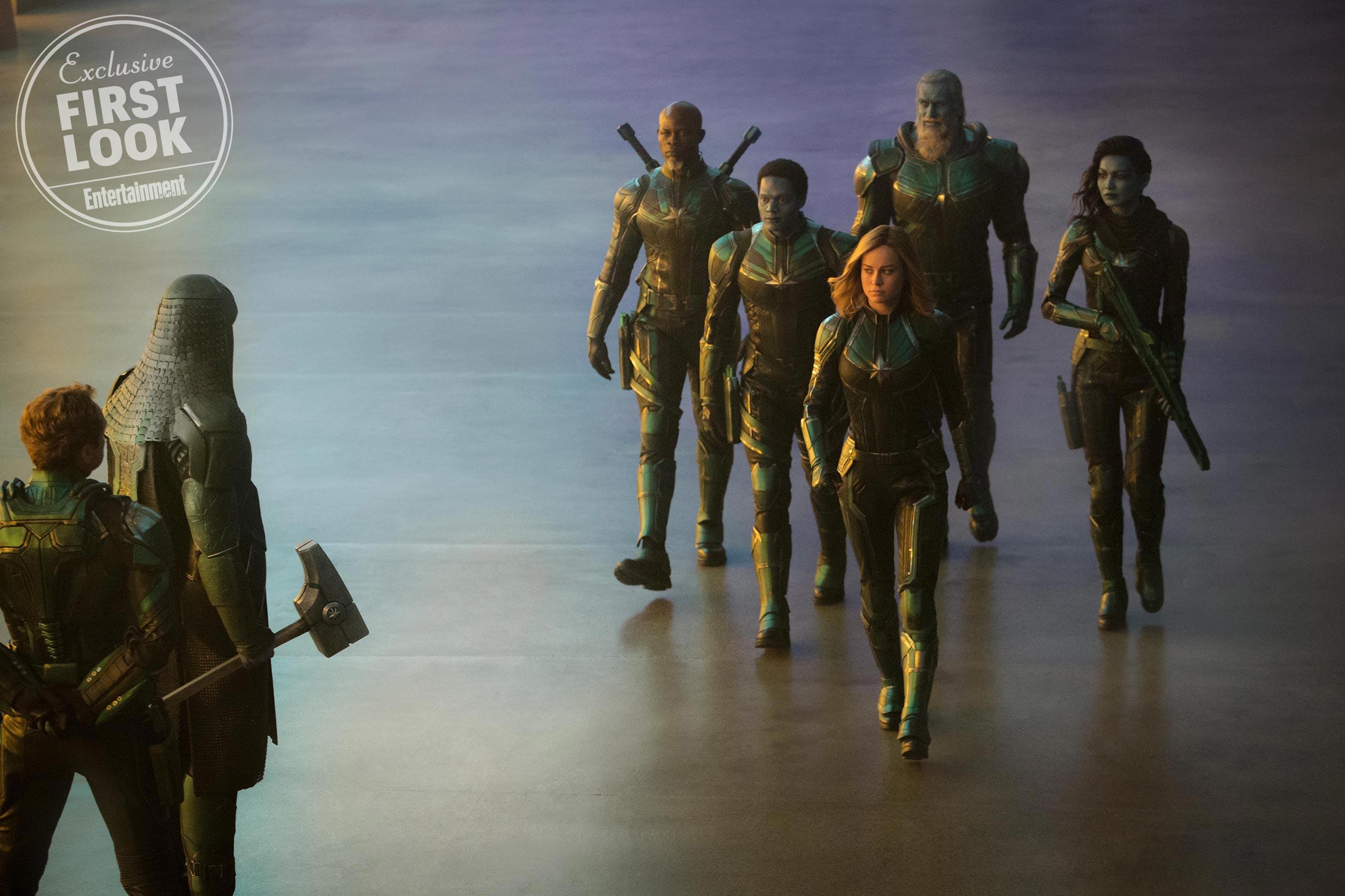 Captain Marvel Image Reveal Skrulls, Talos, and Young Nick Fury