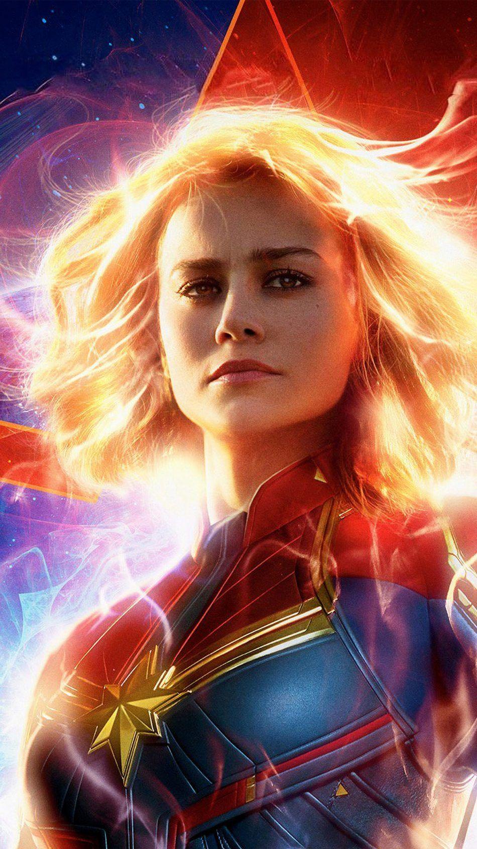 Brie Larson In & As Captain Marvel 2019. Movie Wallpaper. Captain