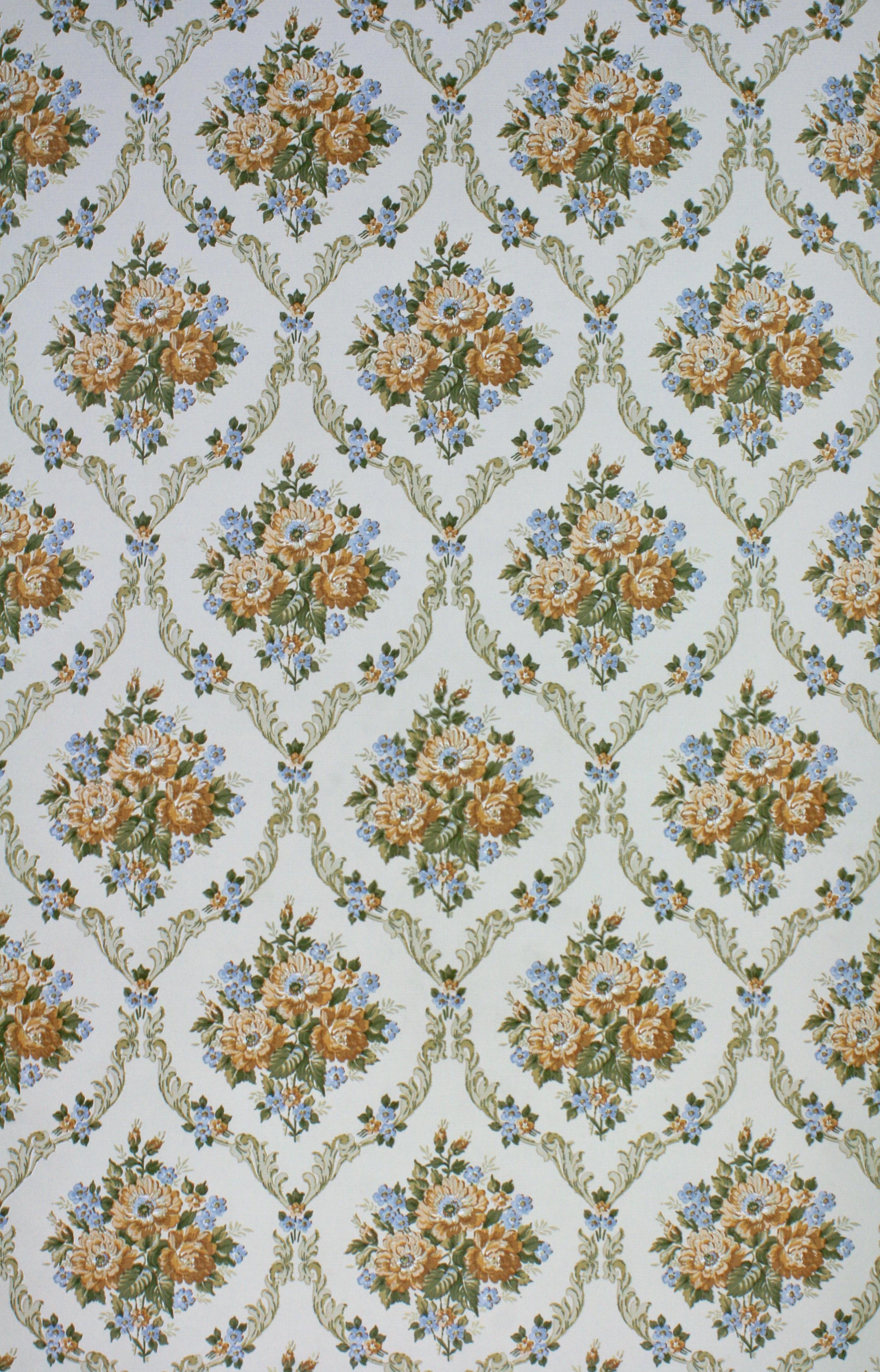 50s Vintage Floral Wallpaper Webshop Vintage Wallpaper