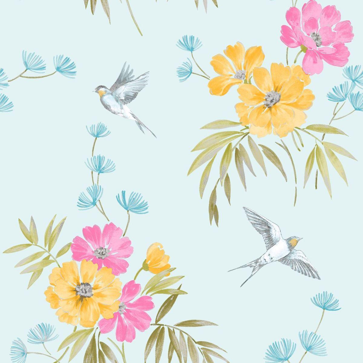 SHABBY CHIC FLORAL WALLPAPER IN VARIOUS DESIGNS WALL DECOR NEW FREE