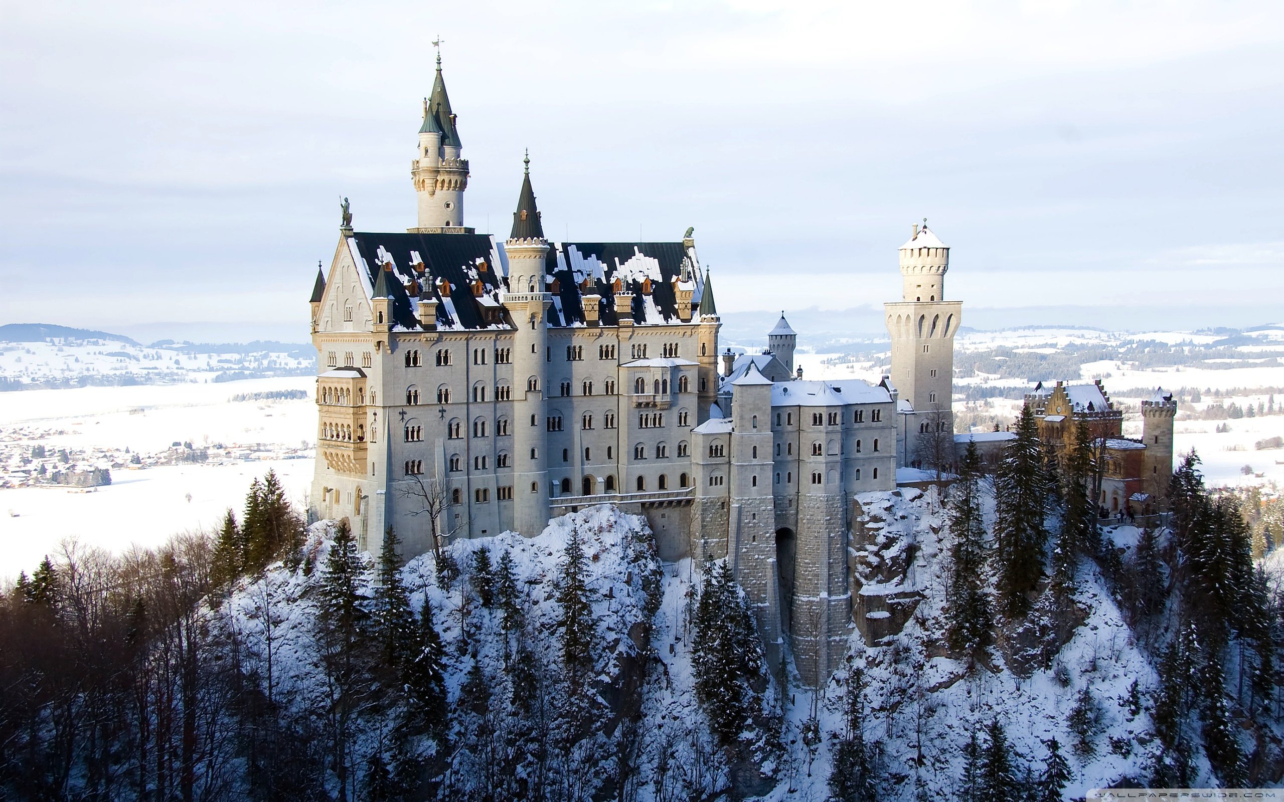 Neuschwanstein Castle in Germany, Winter ❤ 4K HD Desktop Wallpaper